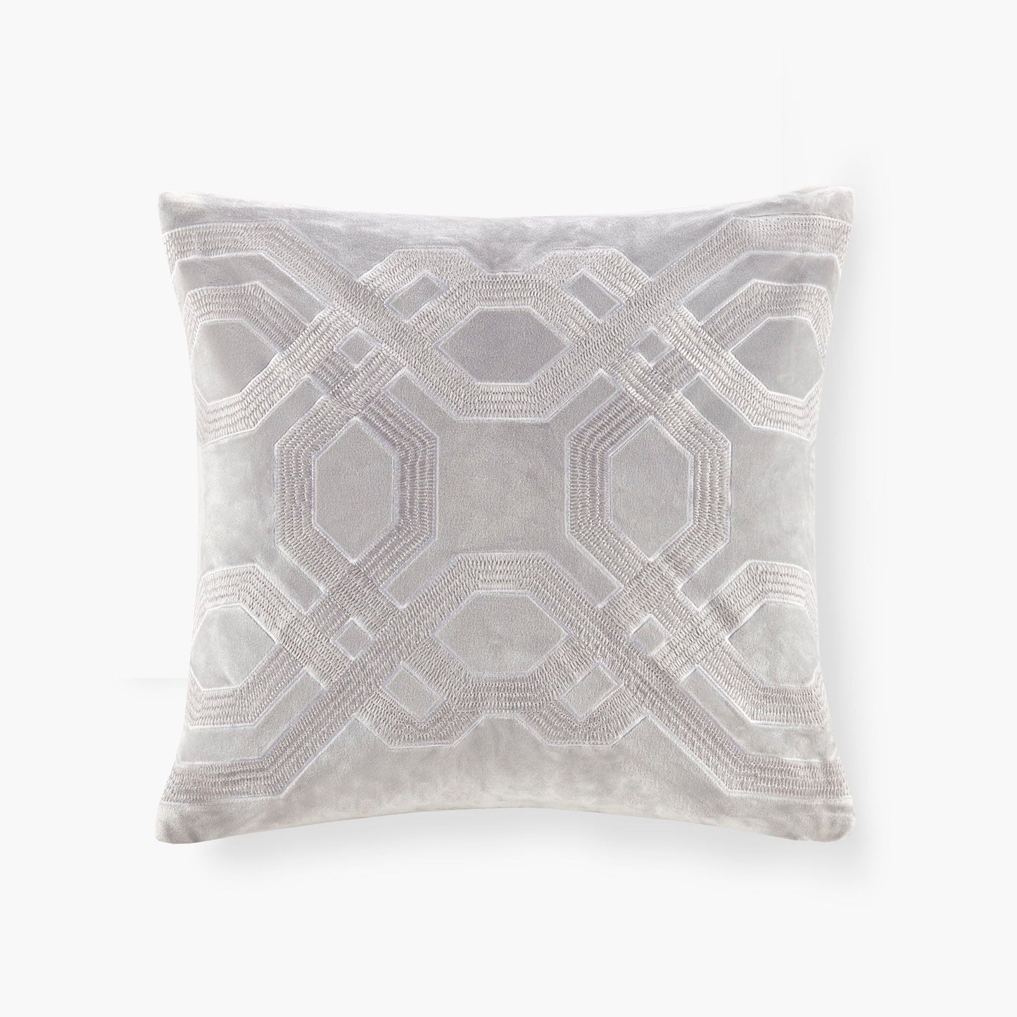 Biron - Square Decor Pillow - Silver Croscill Classics