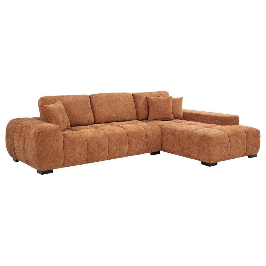 Octavia - Fabric Upholstered Sectional Chaise Sofa Coaster Fine Furniture