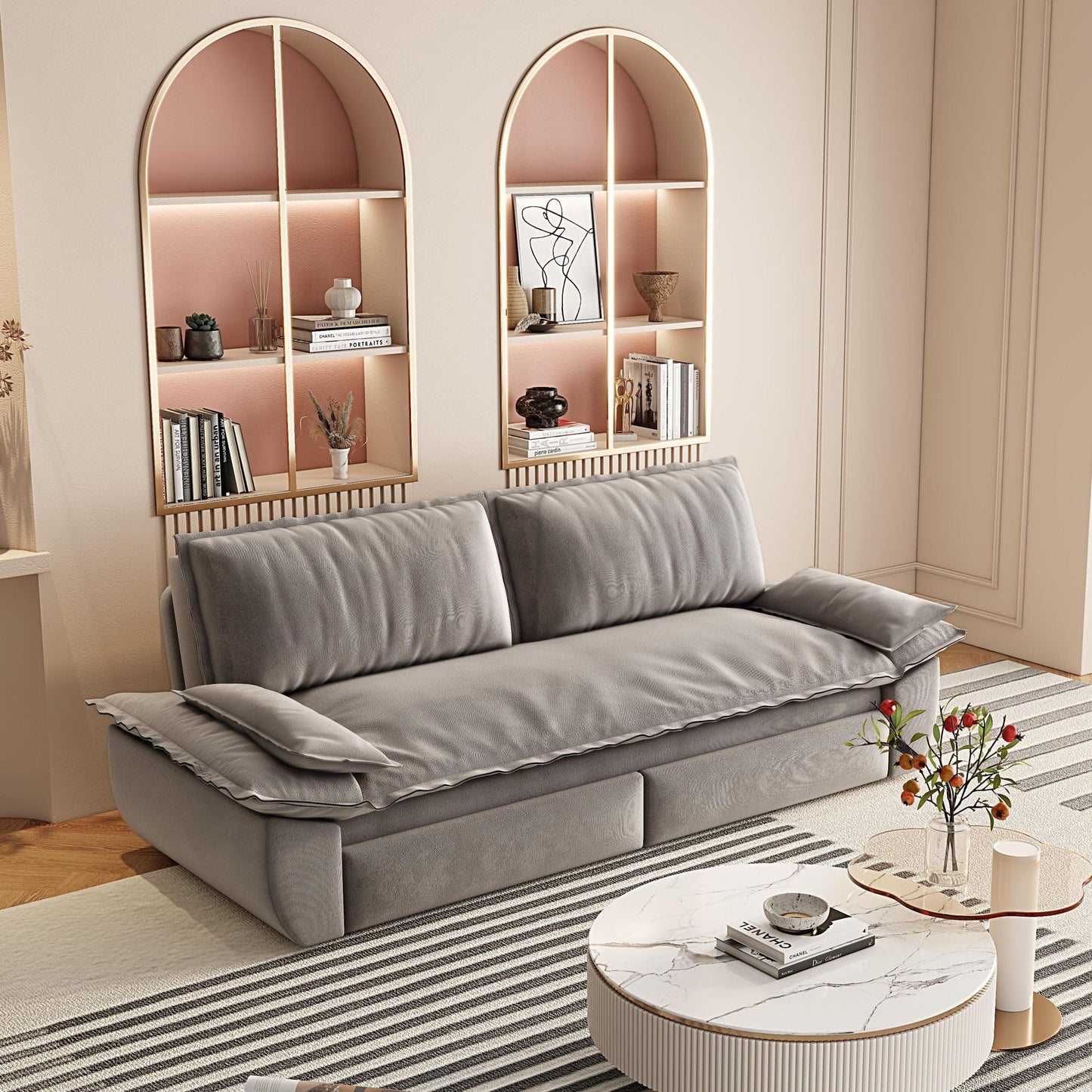 Pull Out Sleeper Sofa Bed, 3 In 1 Multi Functional Home Essentials