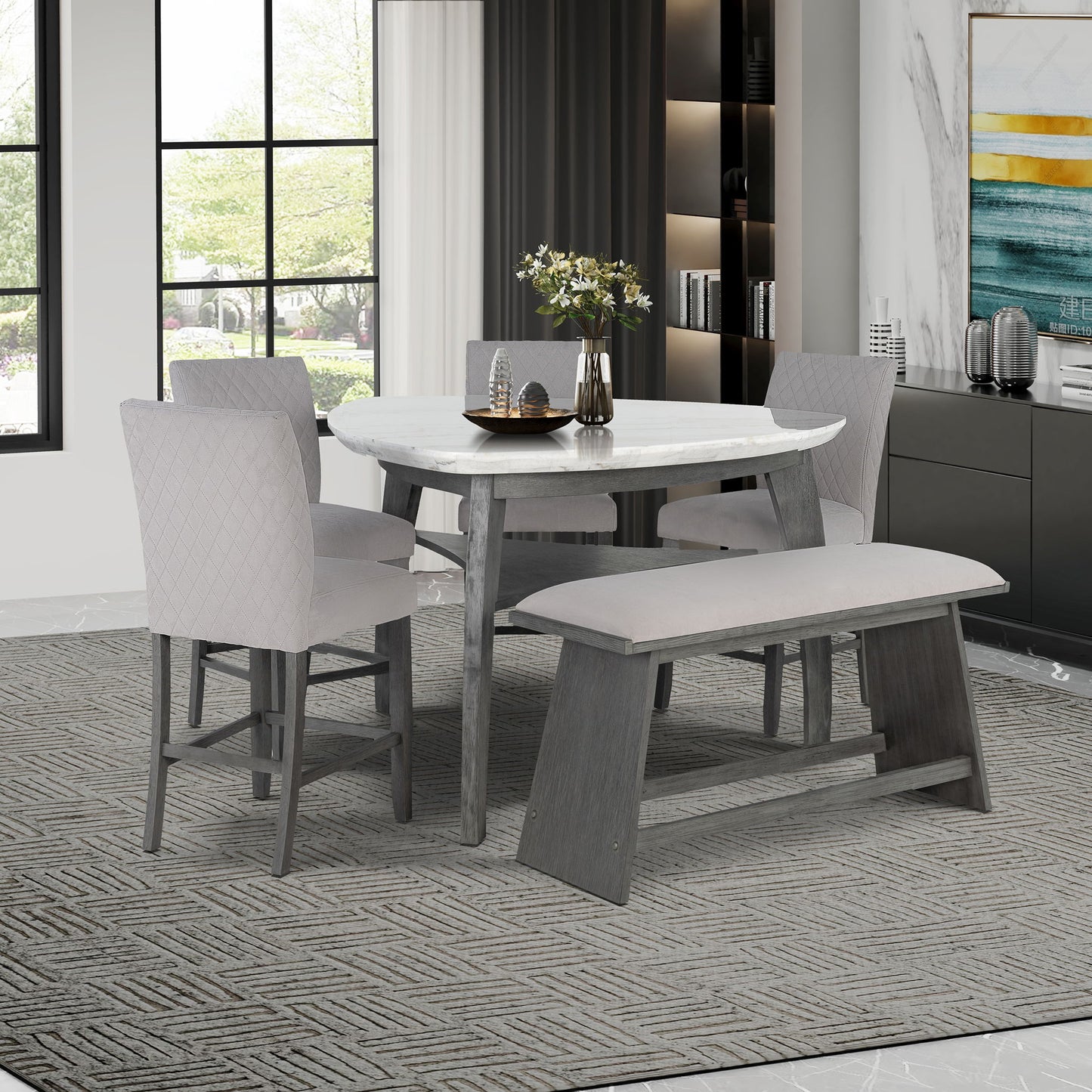 Jasmine - Barstool (Set of 2) - Gray Global Furniture USA