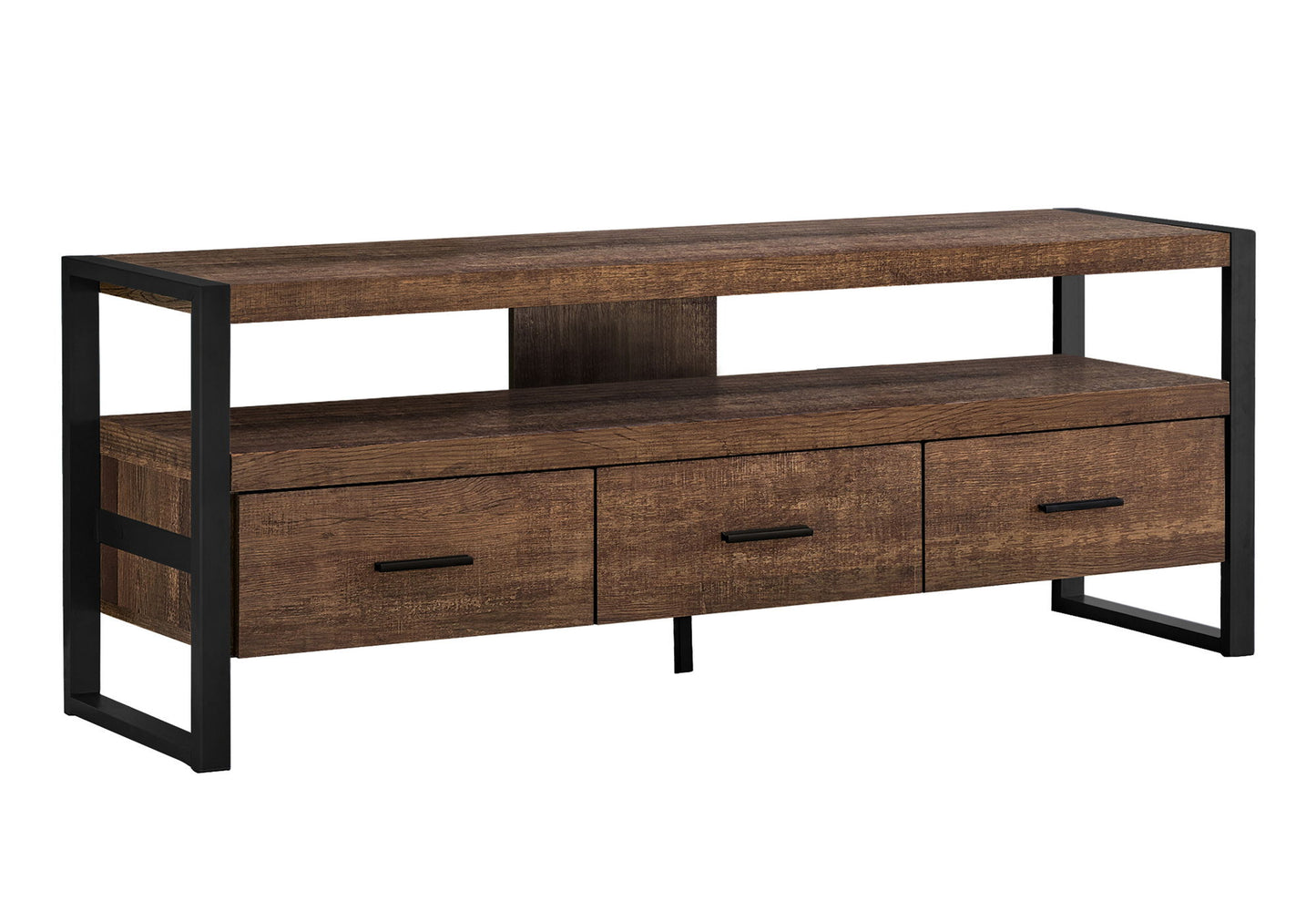 TV Stand, Console, Media Entertainment Center, Storage Drawers, Modern 8th Street