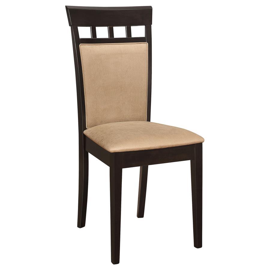Gabriel - Closed Back Side Chairs (Set of 2) - Cappuccino CoasterEveryday