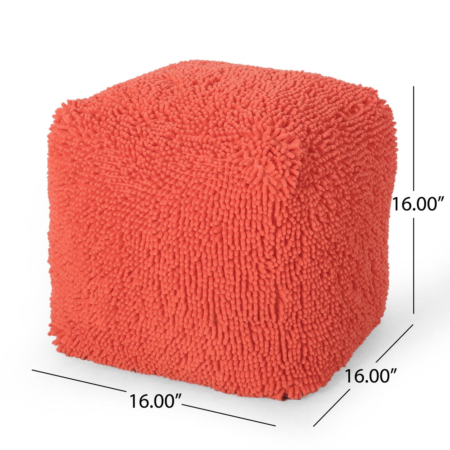 Sunny - Square Pouf, Versatile Ottoman Or Floor Cushion - Coral Home Essentials