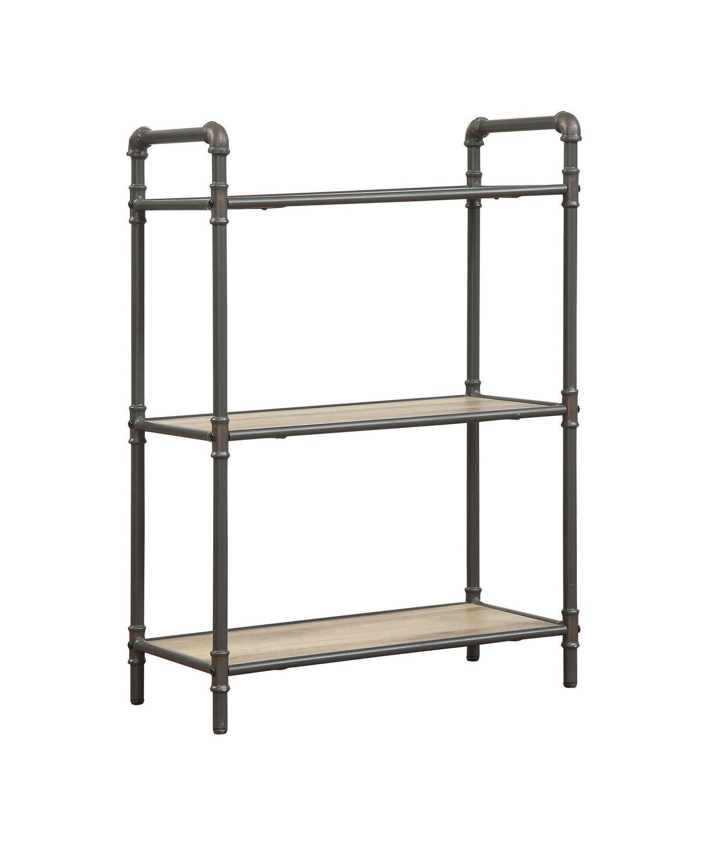 Itzel - Antique Bookshelf - Gray / Oak Acme