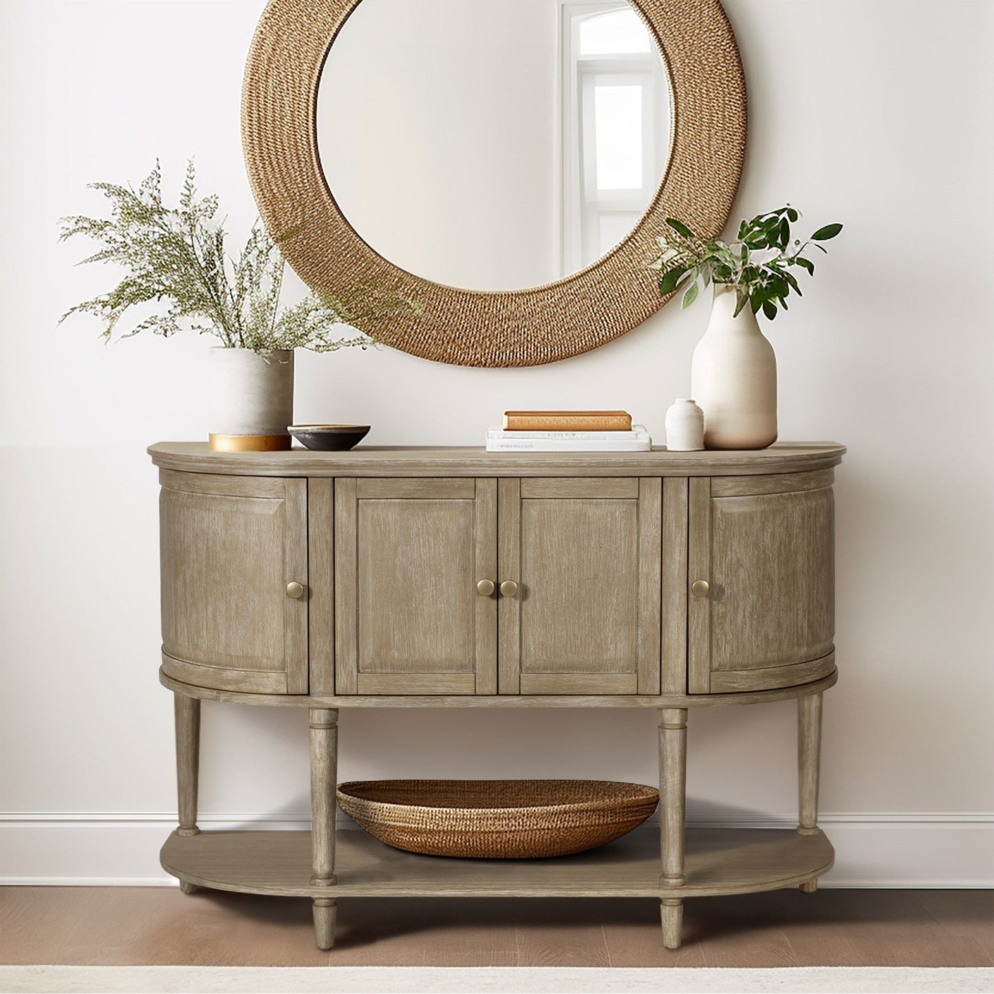 Ayanna - Accent Cabinet With Lower Shelf - Reclaimed Wheat Martha Stewart