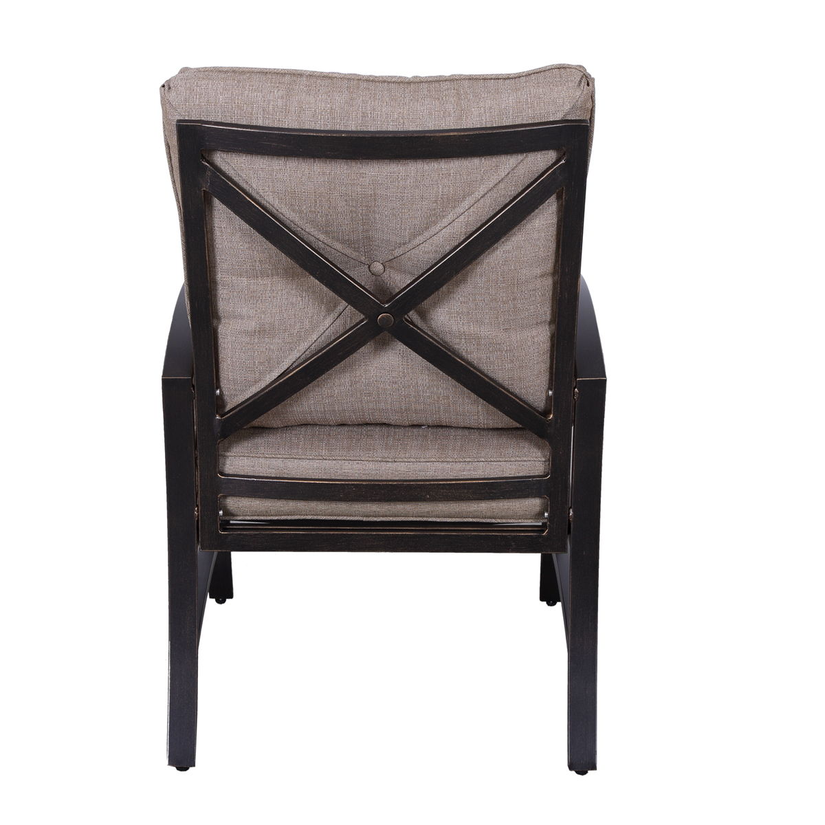 Modern Dining Chair With Back And Seat Cushion (Set of 2) - Antique Bronze Home Essentials