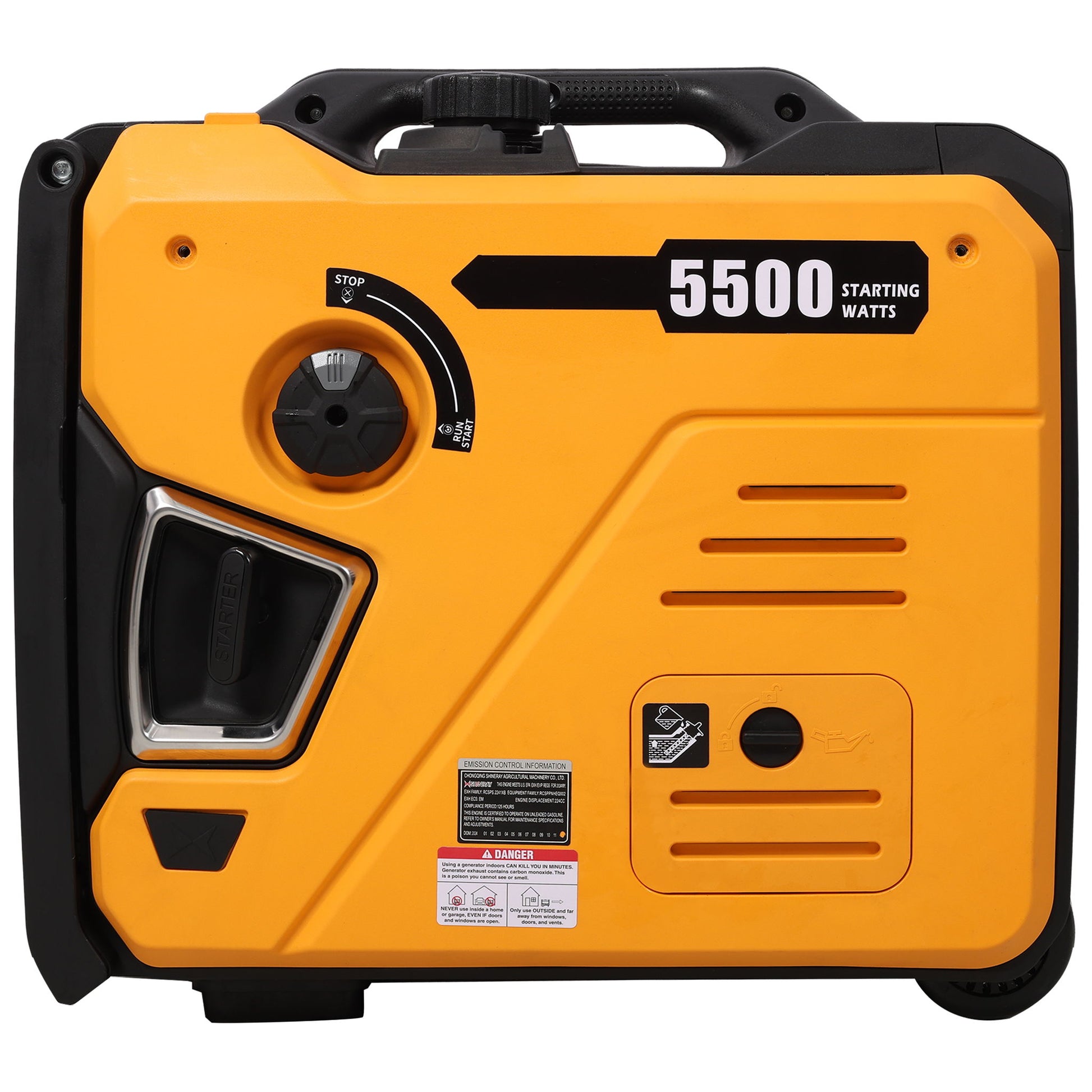 Super Quiet Inverter Generator 5.5Kw Portable Electric & Remote Start Aluminum, 224Cc 4 Stroke Daily Nest