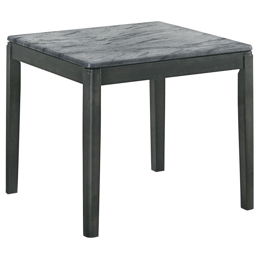 Mozzi - Square Faux Marble Side End Table - Gray And Black CoasterEssence