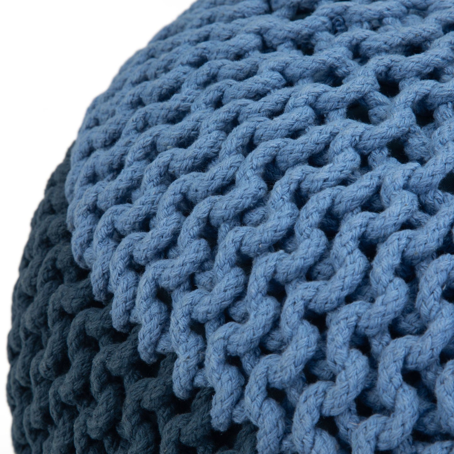 Nikki - Handcrafted Hand Knit Round Pouf Simpli-Home