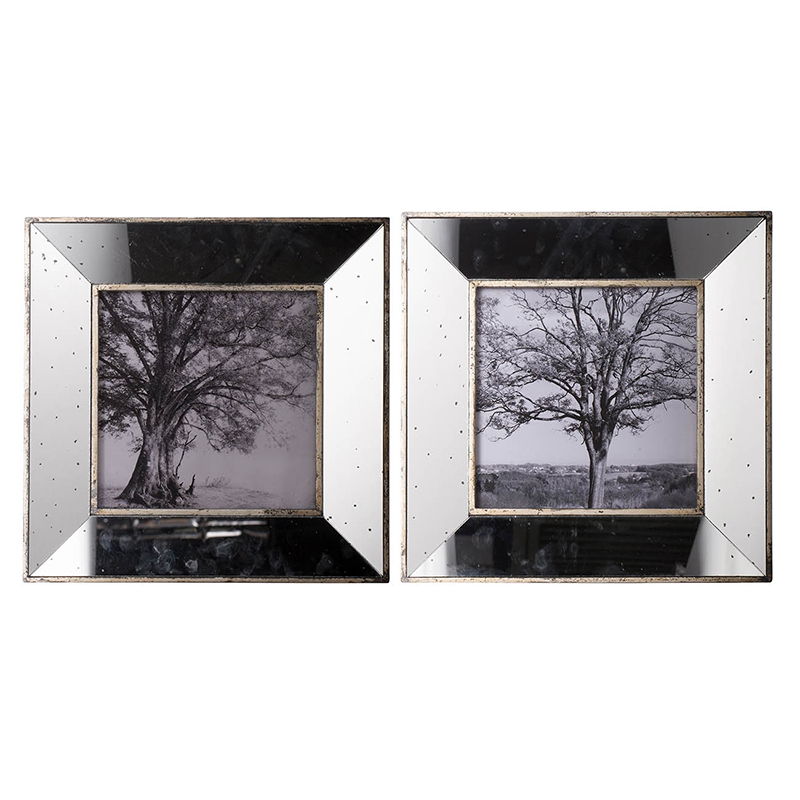 Vintage Reflective Picture Frames (Set of 2) - Silver Daily Nest