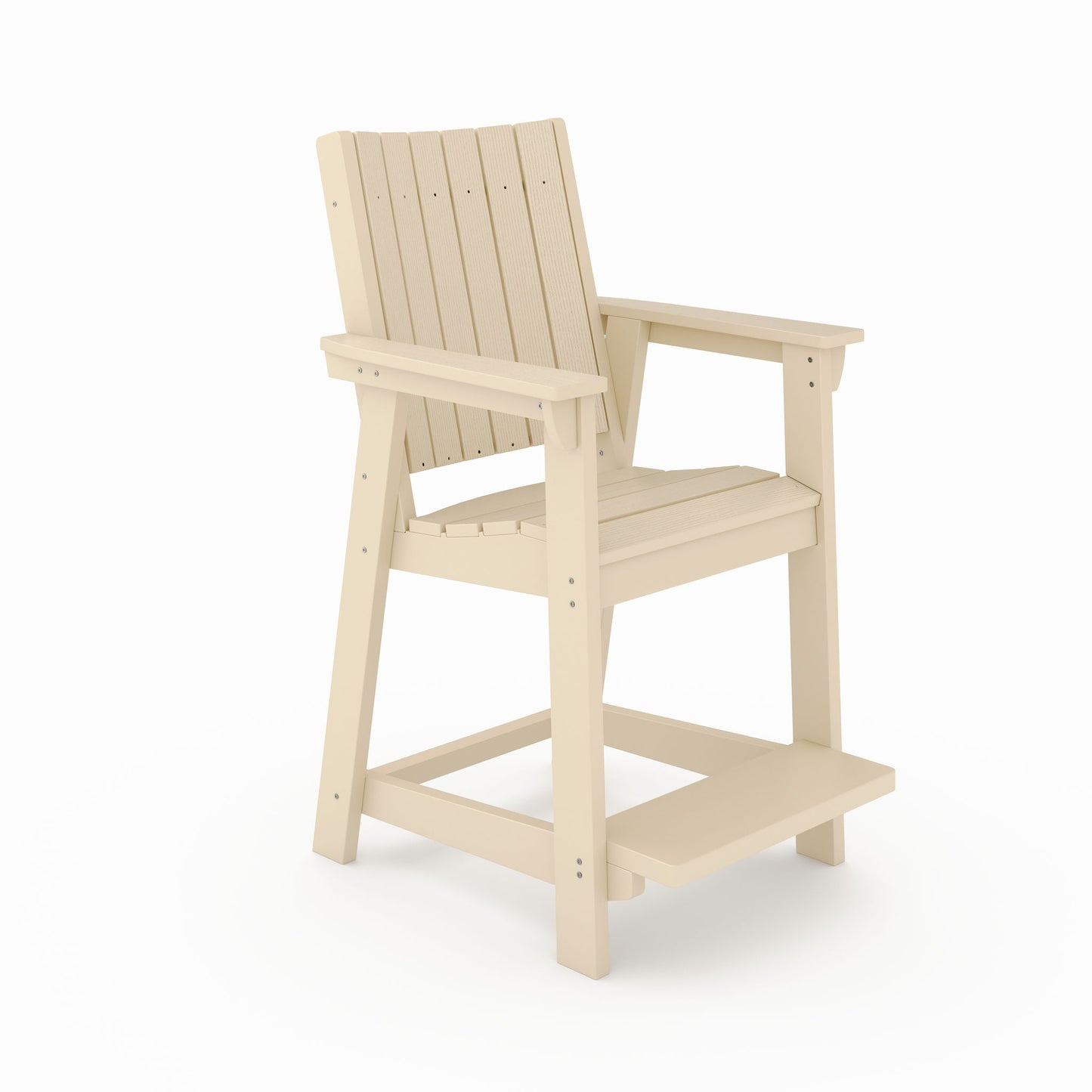 Modern Counter Chair Sleek HDPE Poly Lumber For Dining, Patio, And Garden Comfort Home Essentials