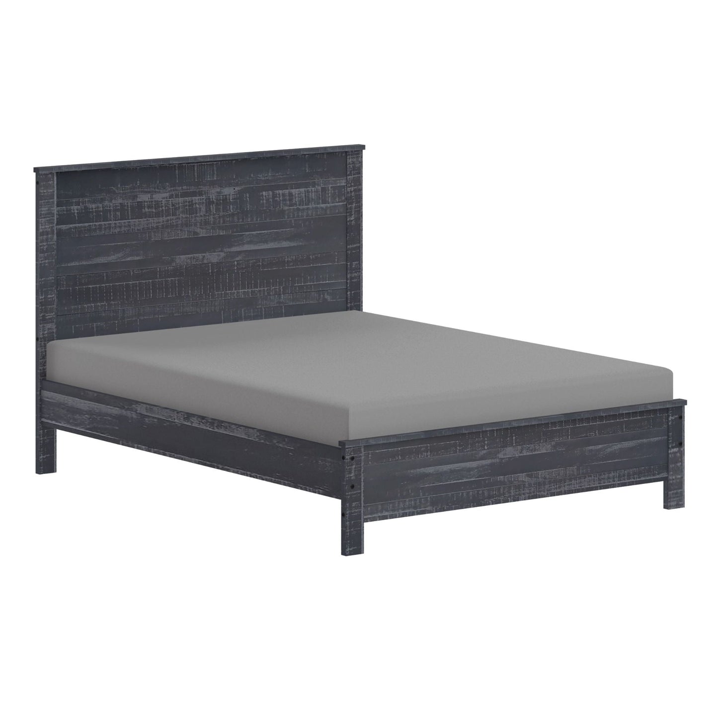 Albany - Bed Frame With Headboard, Heavy Duty Modern Rustic Design Home Essentials