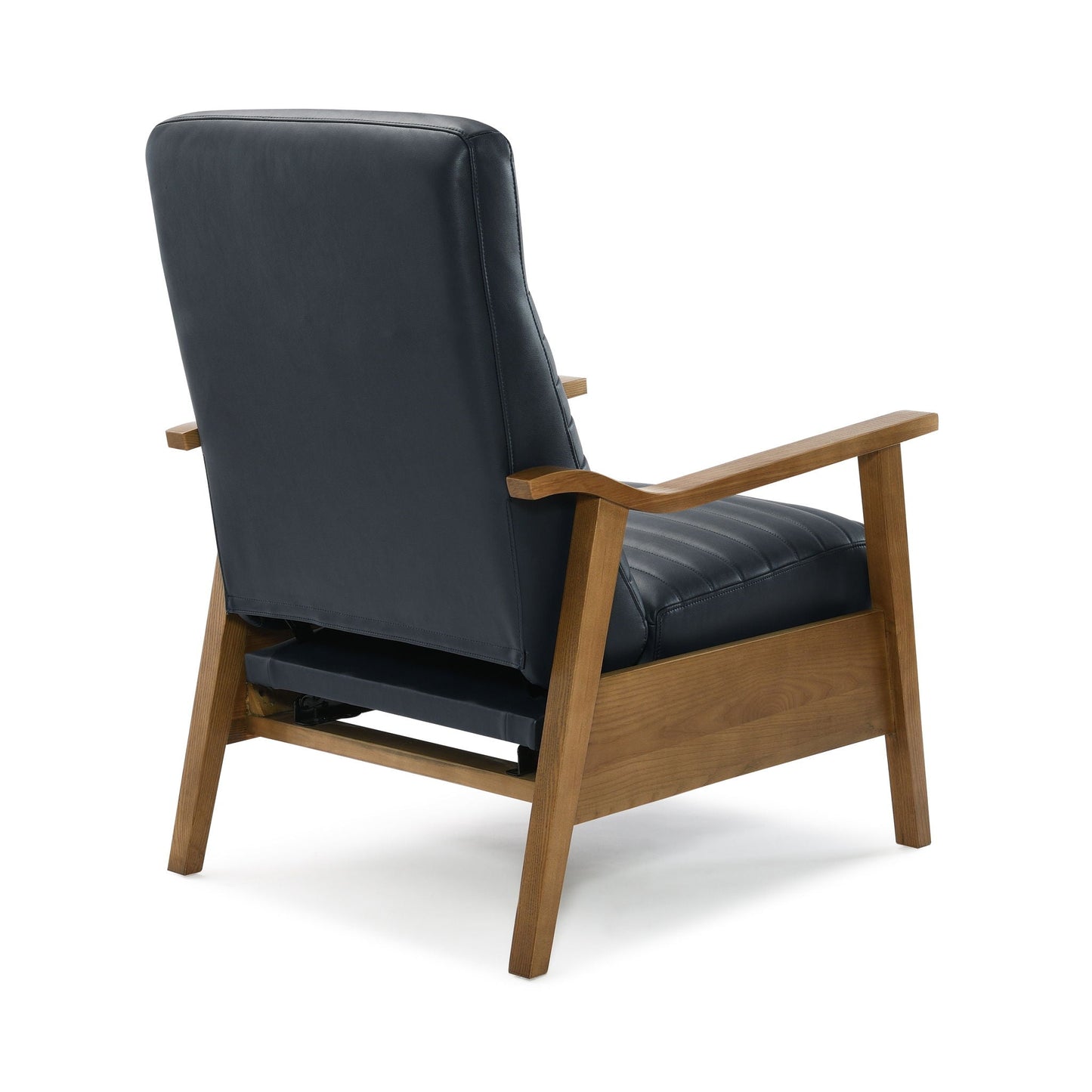 Asher - Modern Push Back Recliner With Wood Arms Home Essentials