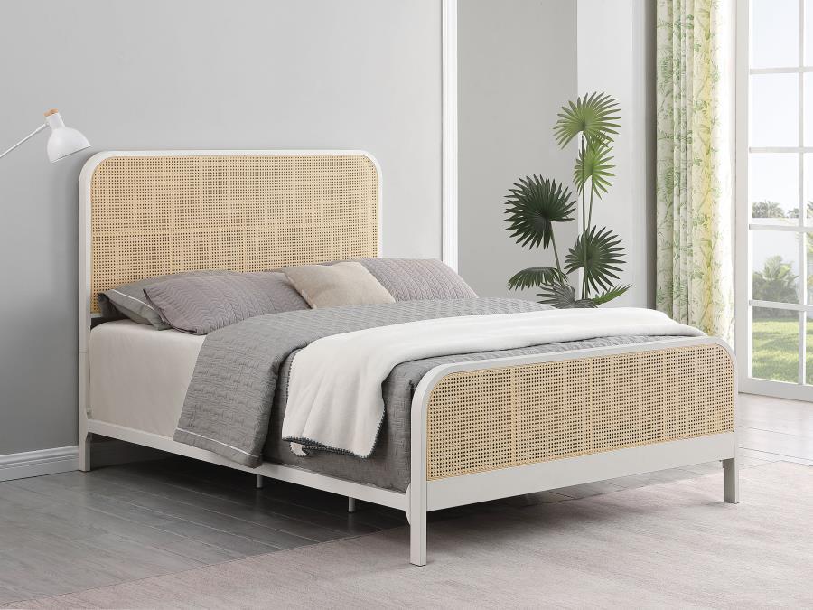 Lanewood - Open Cane Rattan Metal Bed Coaster Fine Furniture