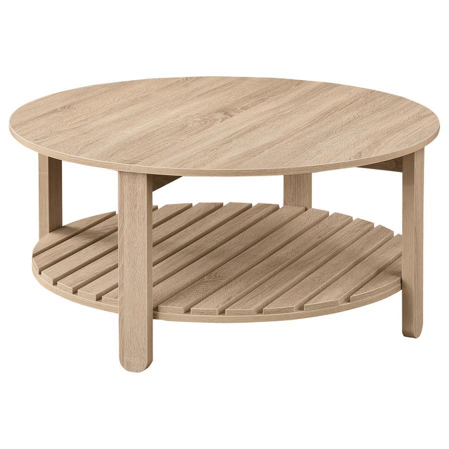 Fowler - 1 Shelf Round Engineered Wood Table Coaster Fine Furniture