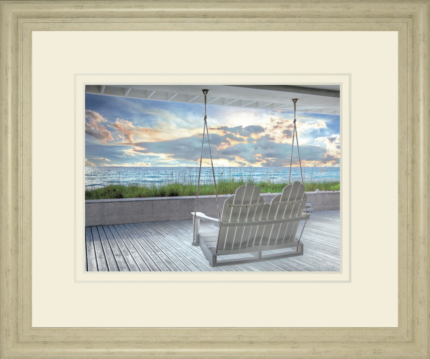 Swing At The Beach By Celebrate Life Gallery - Blue Classy Art