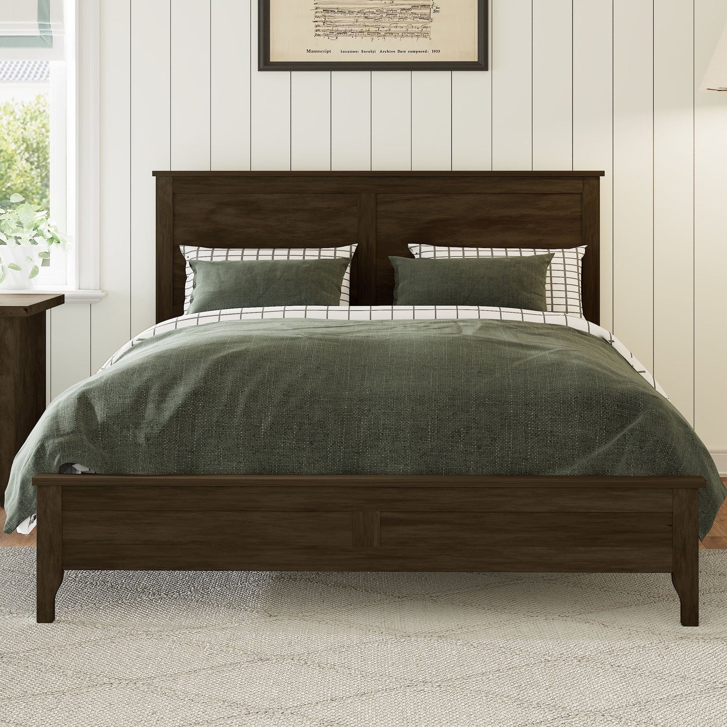 Modern Solid Wood Platform Bed Hearth and Haven