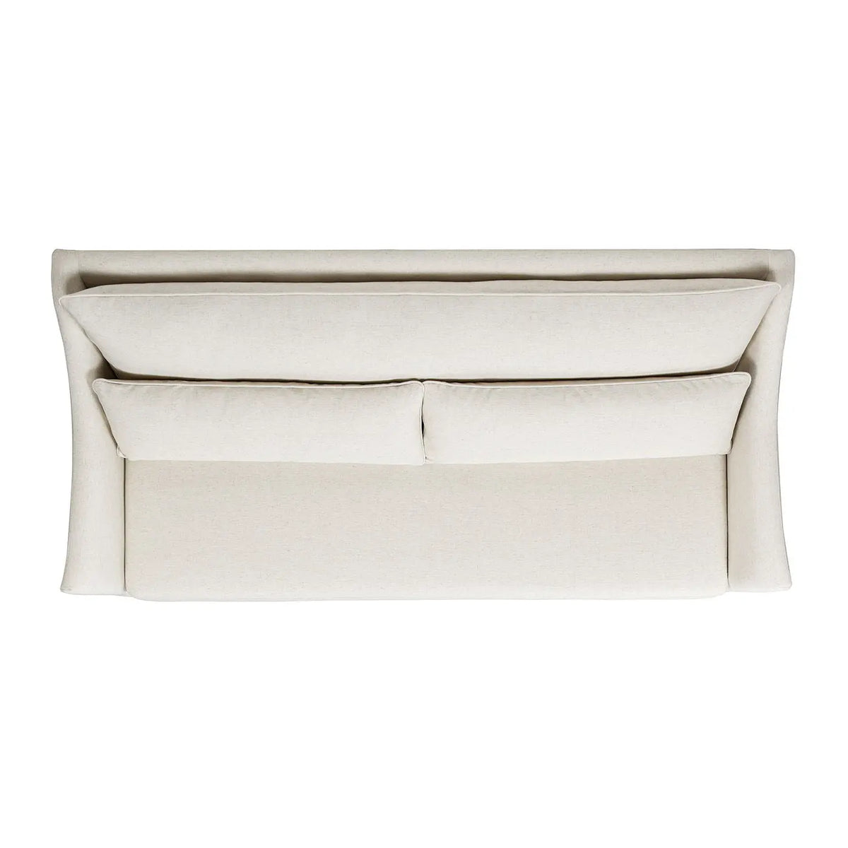 Ada - Flared Arm Contemporary Sofa With Lumbar Pillows - Flax White Jennifer Taylor Home