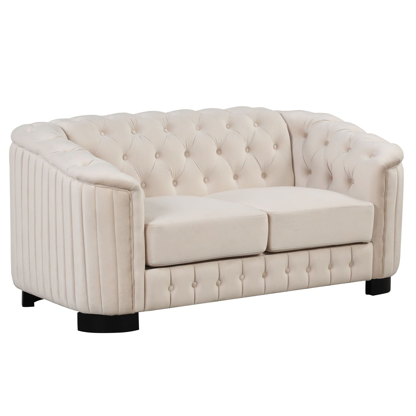 Upholstered Loveseat Sofa With Thick Removable Seat Cushion Hearth and Haven