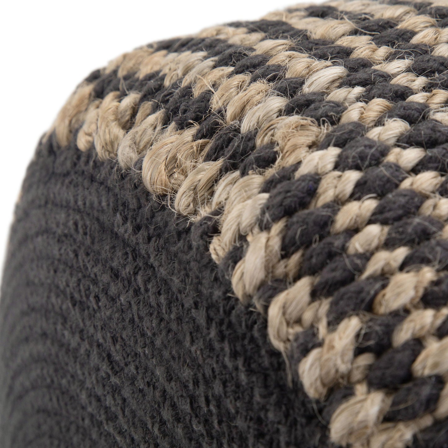 Larissa - Handcrafted Round Braided Pouf Simpli-Home