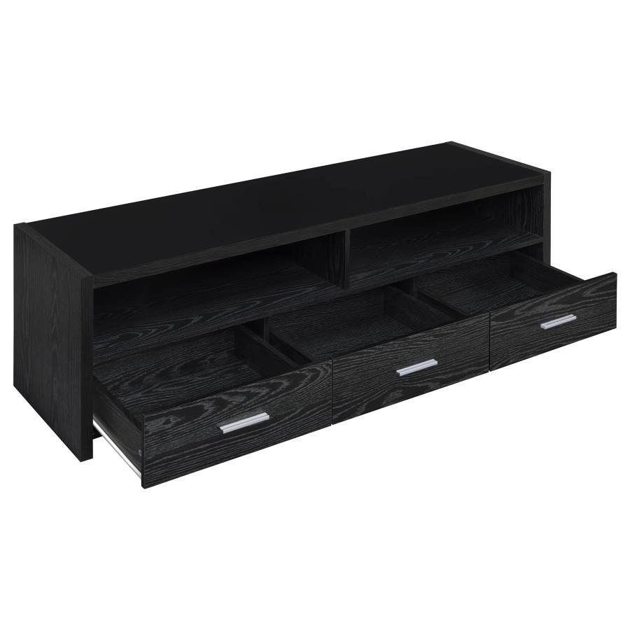 Alton - 3-drawer Black Oak TV Console CoasterEssence