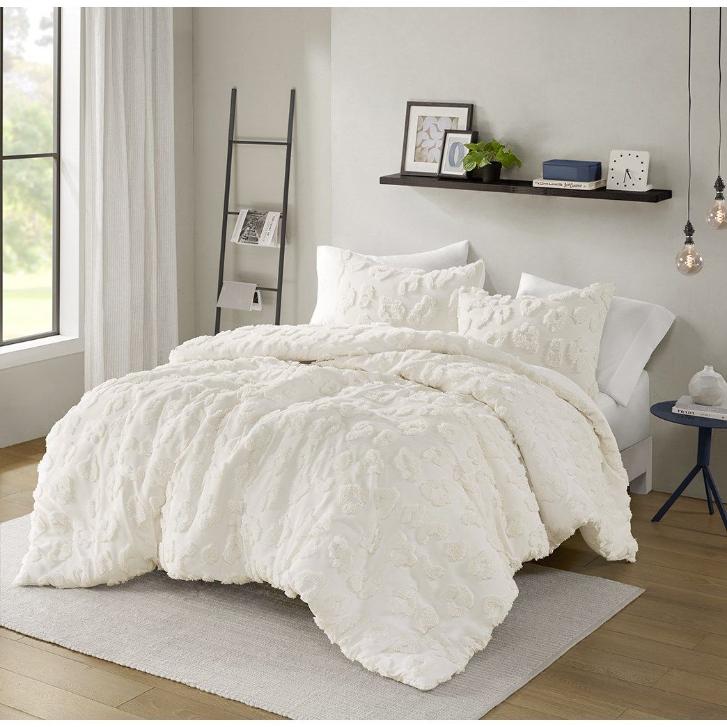 Larissa - 3 Piece King/California King Animal Duvet Cover Set - Off-White Intelligent Design