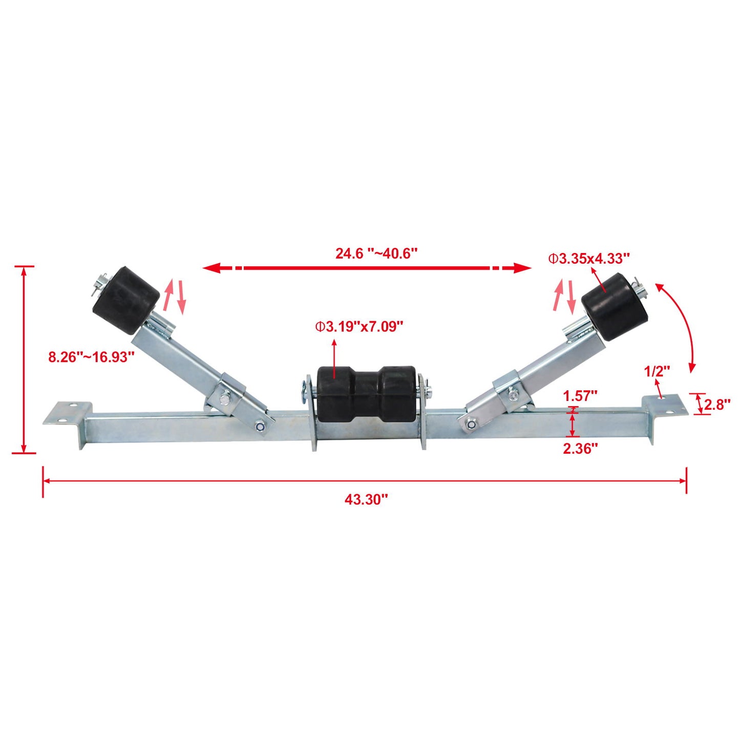 Heavy Duty Boat Trailer Support Bracket With Keel Rollers Daily Nest