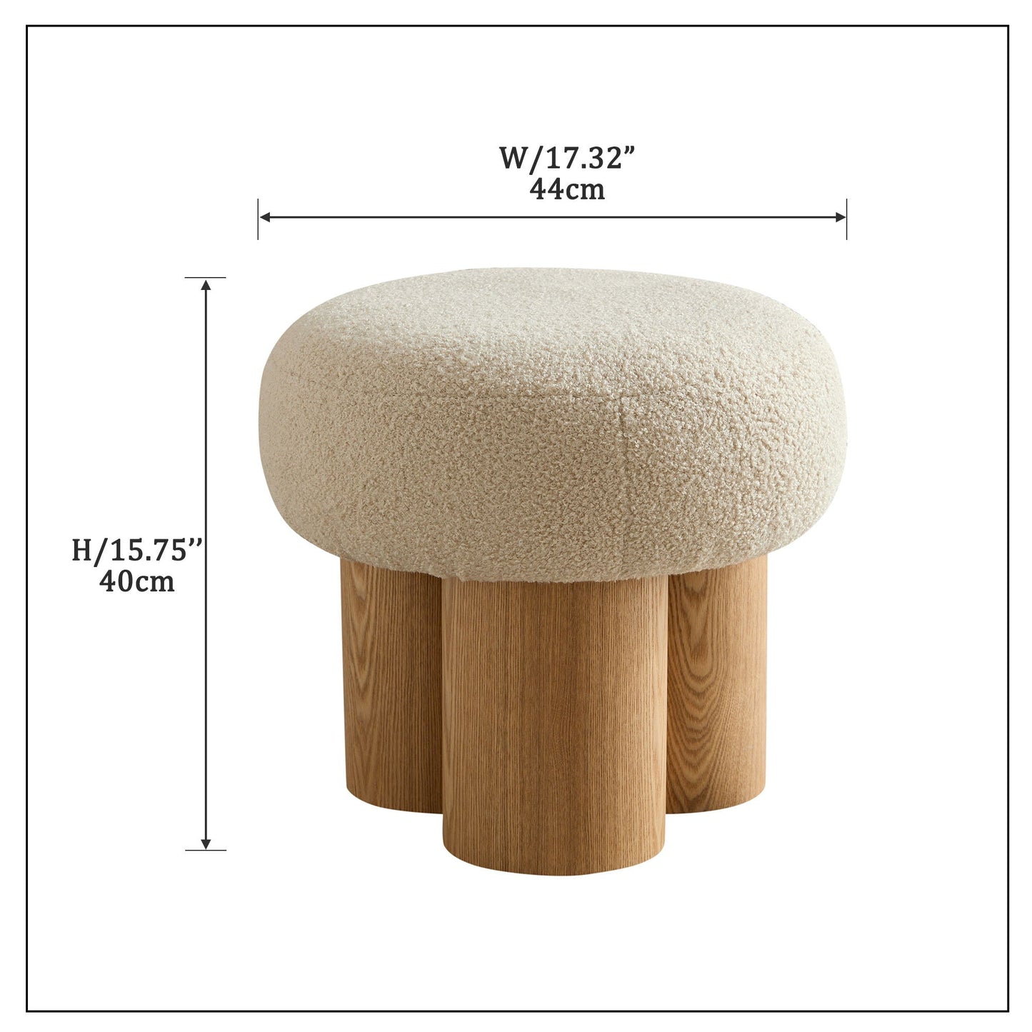Versatile Mushroom Stool With Cushion Home Essentials