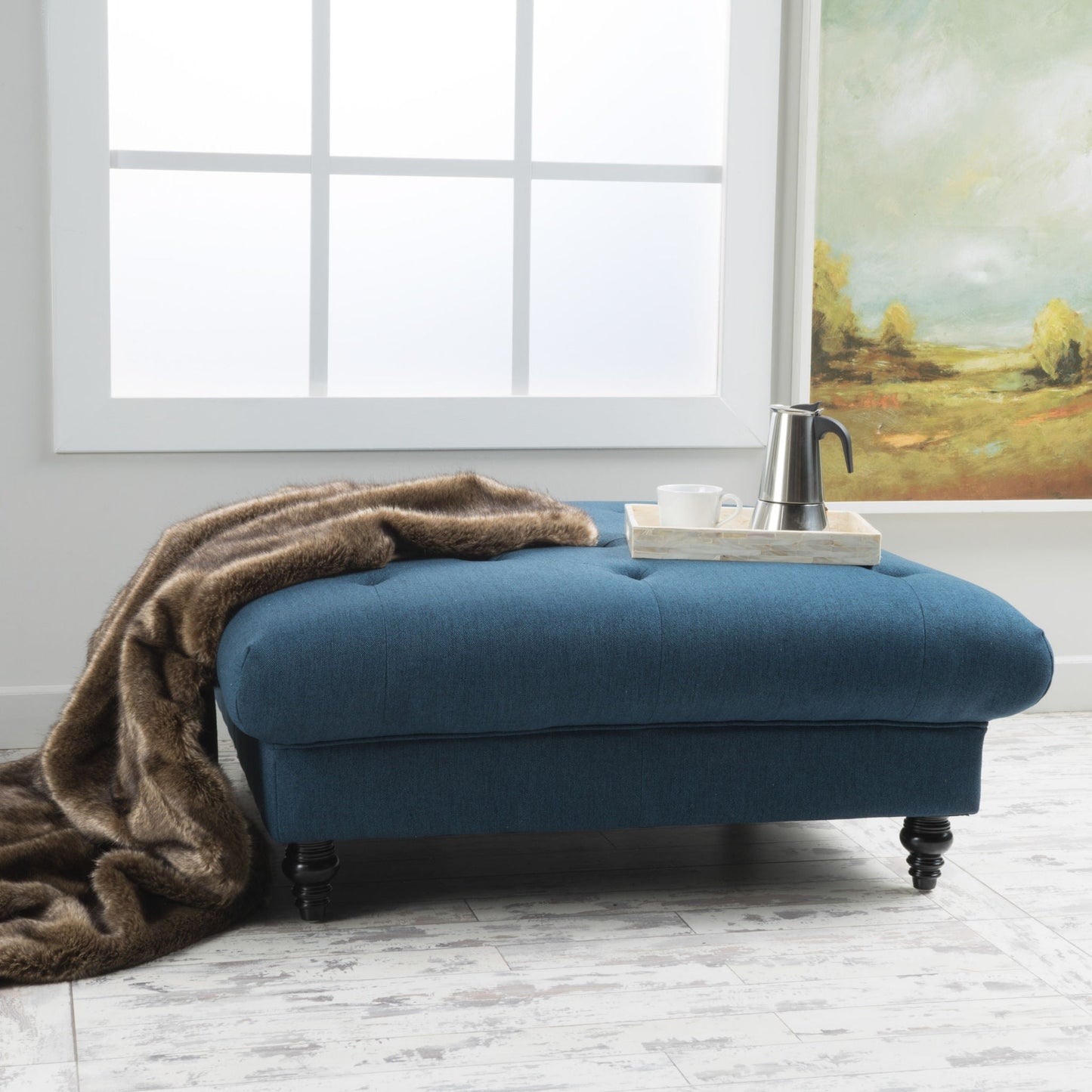Madrid - Tufted Ottoman Footrest Noble House