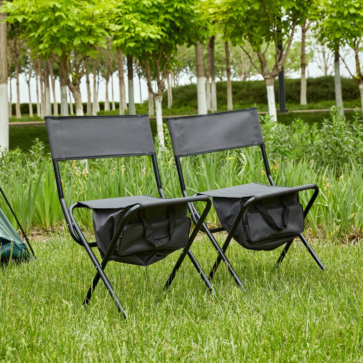 Folding Outdoor Chairs With Storage Bag, Portable Chair For Indoor, Outdoor Camping, Picnics And Fishing Home Essentials
