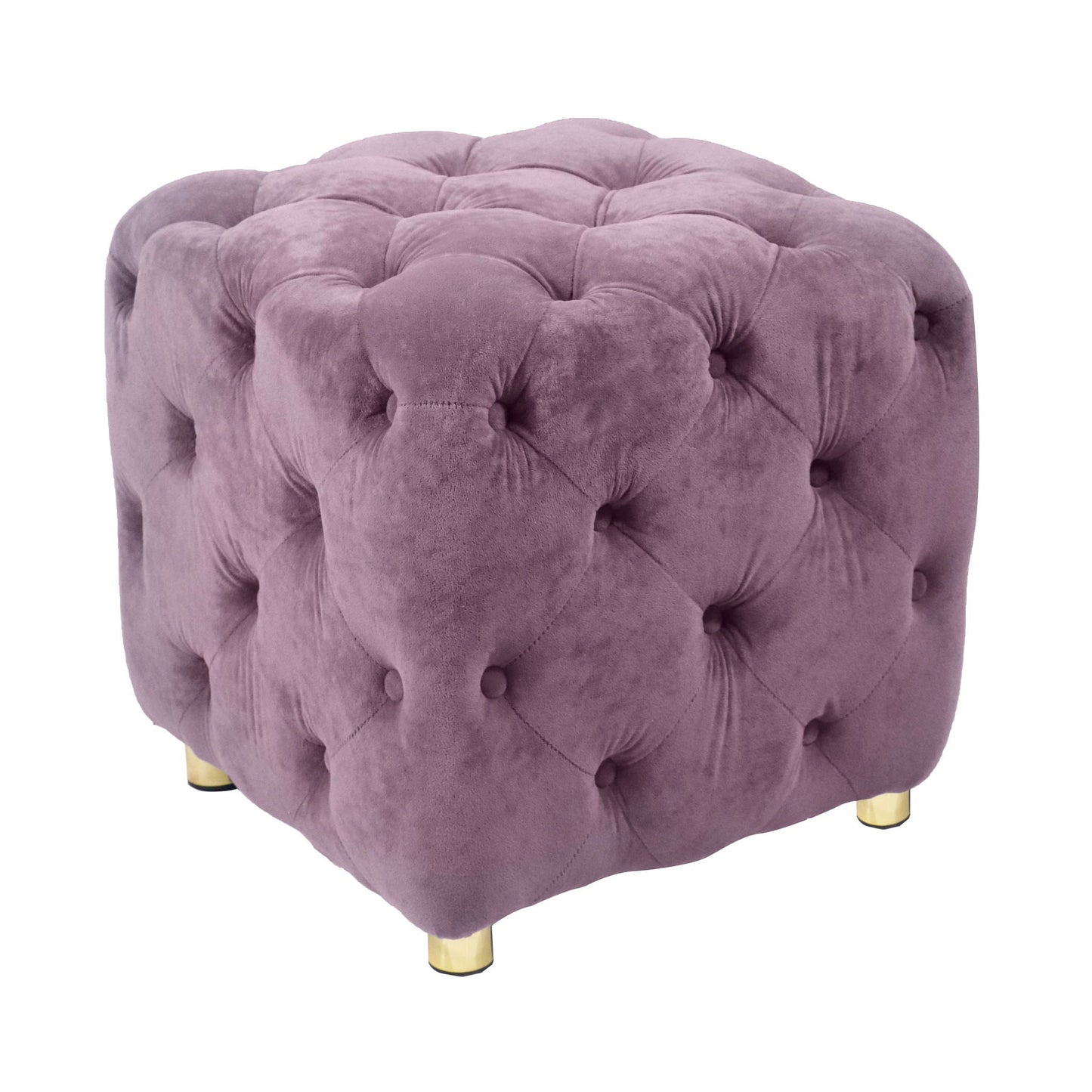 Modern Velvet Upholstered Ottoman, Exquisite Small End Table, Soft Foot Stool, Dressing Makeup Chair, Comfortable Seat For Living Room, Bedroom, Entrance Home Essentials