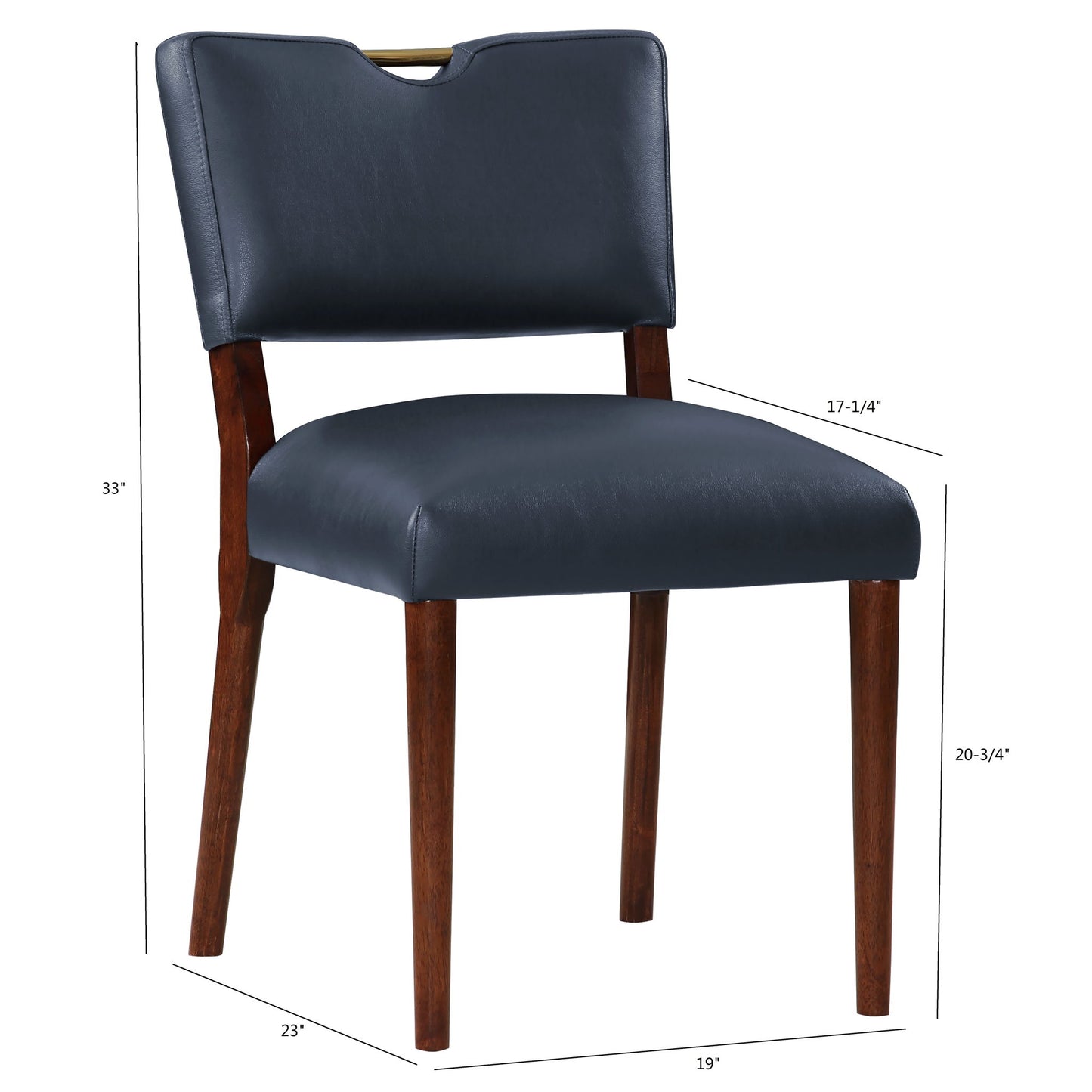 Bryson Retro Modern Dining Chair (Set of 2) - Dark Navy Home Essentials