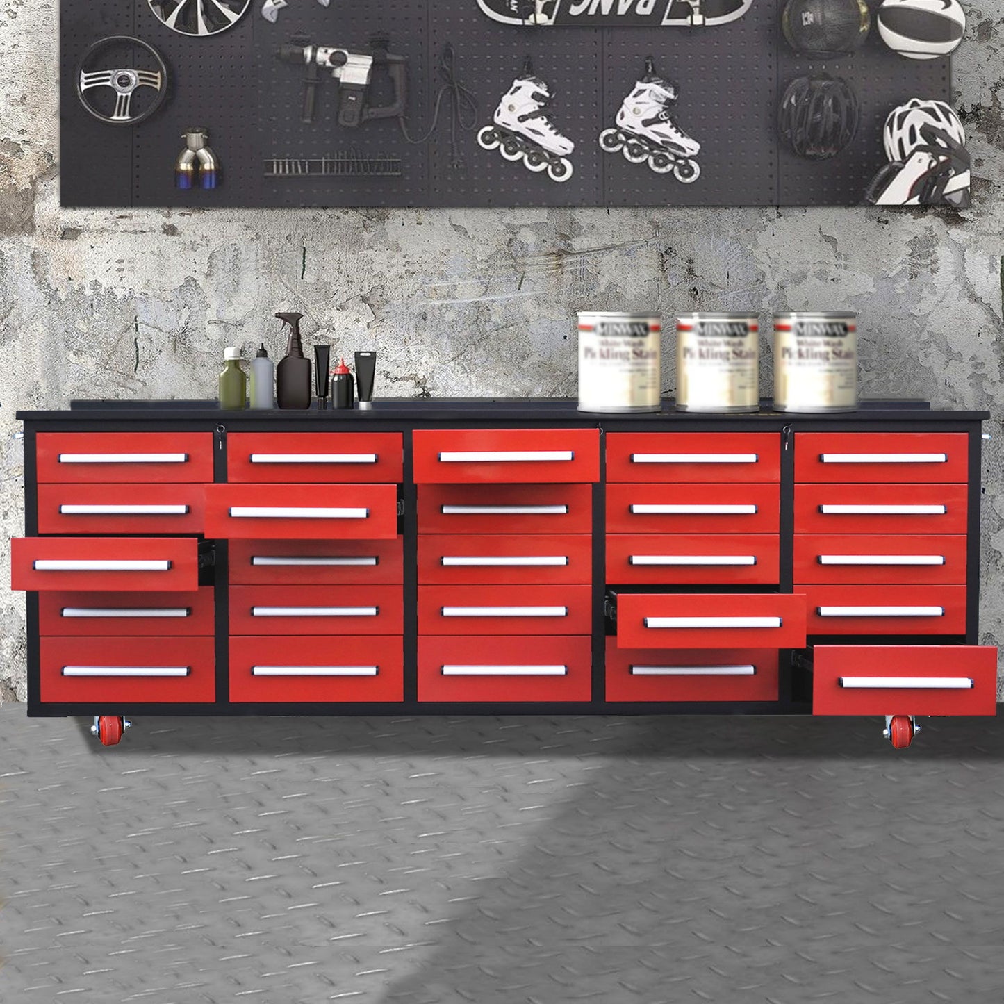 Workbench With Storage Drawers (25 Drawers) Daily Nest