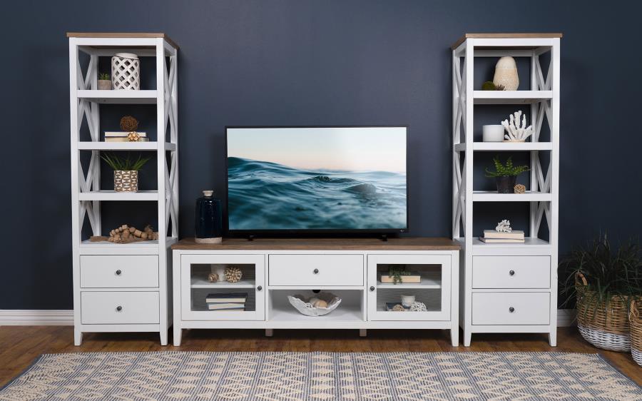 Hollis - 3 Piece TV Stand Entertainment Center - White Coaster Fine Furniture