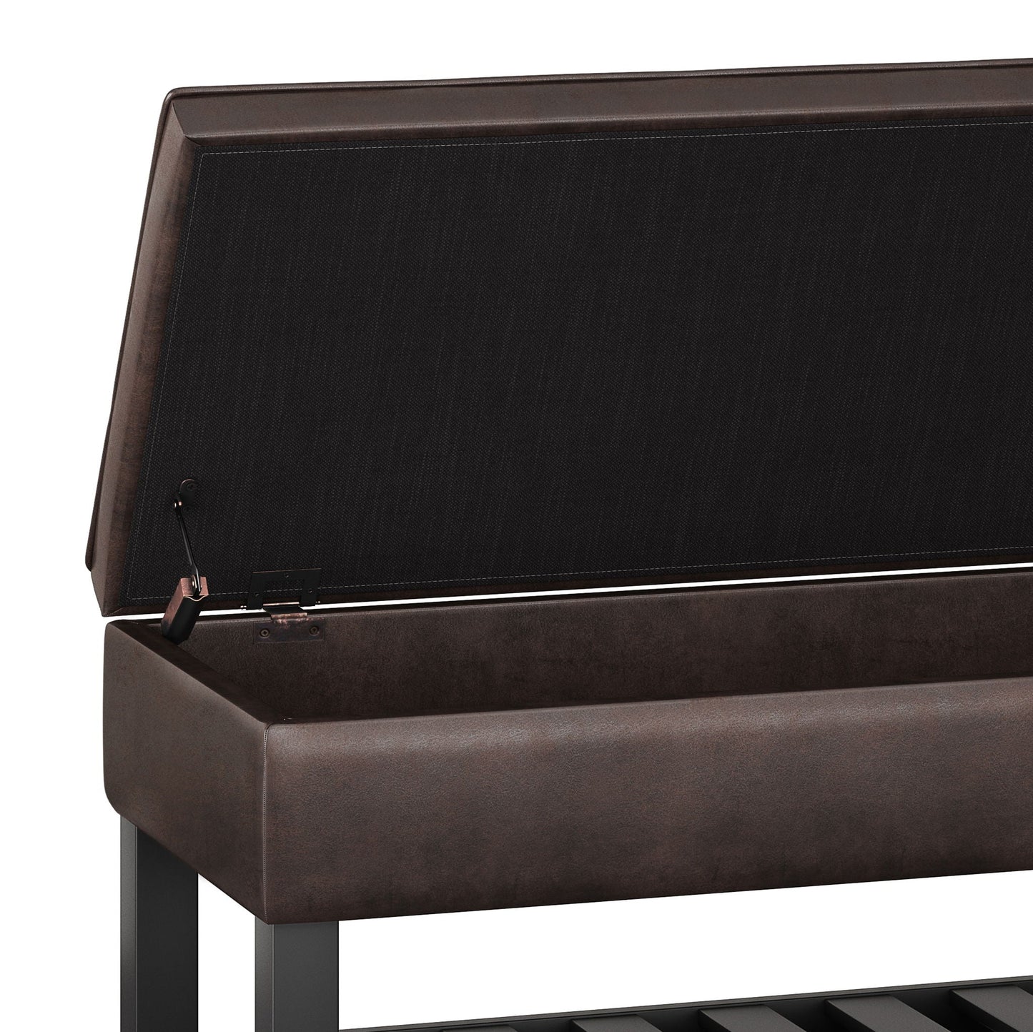 Cosmopolitan - Storage Ottoman Bench With Open Bottom Simpli-Home