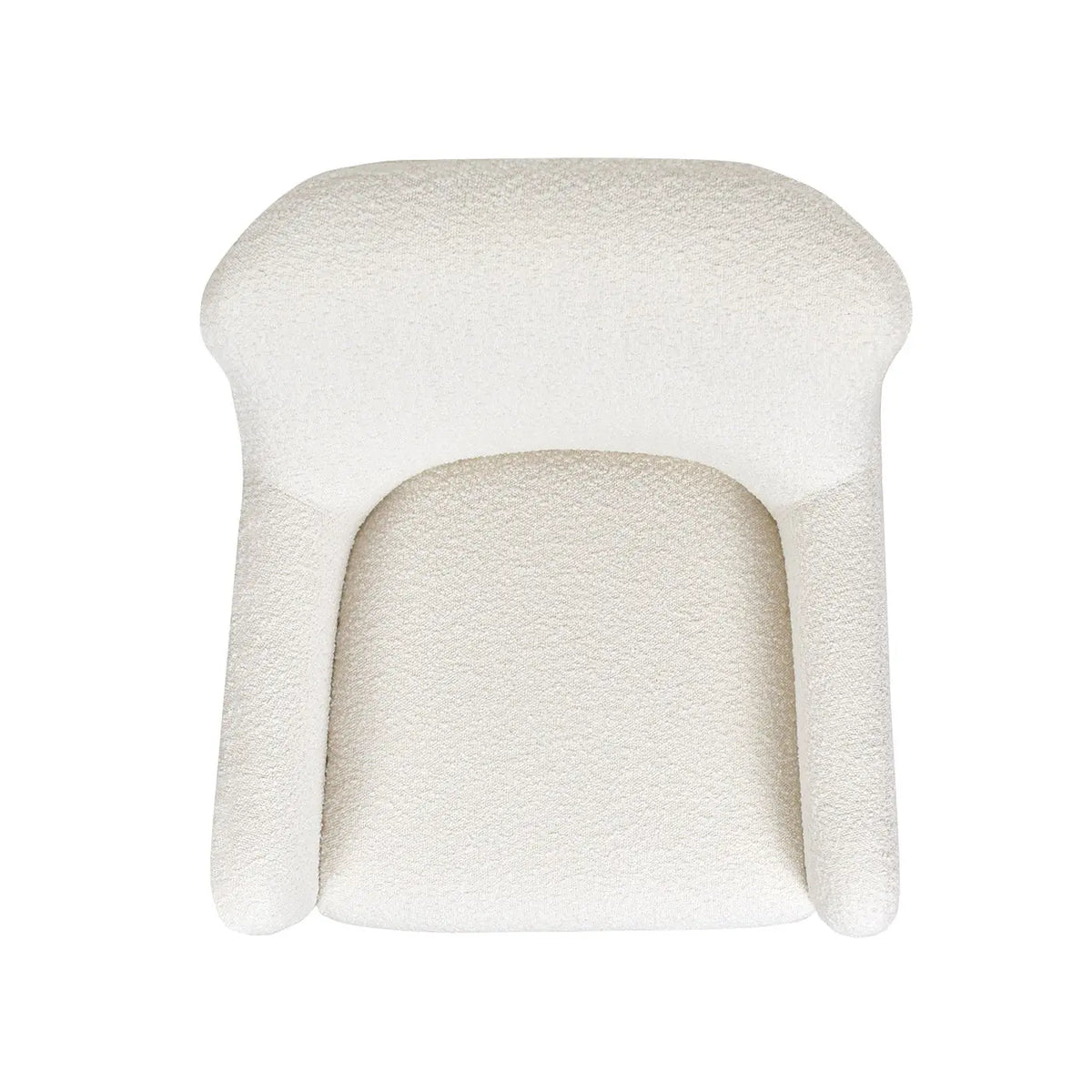 Nimbus - Curved Accent Chair - Ivory White Jennifer Taylor Home
