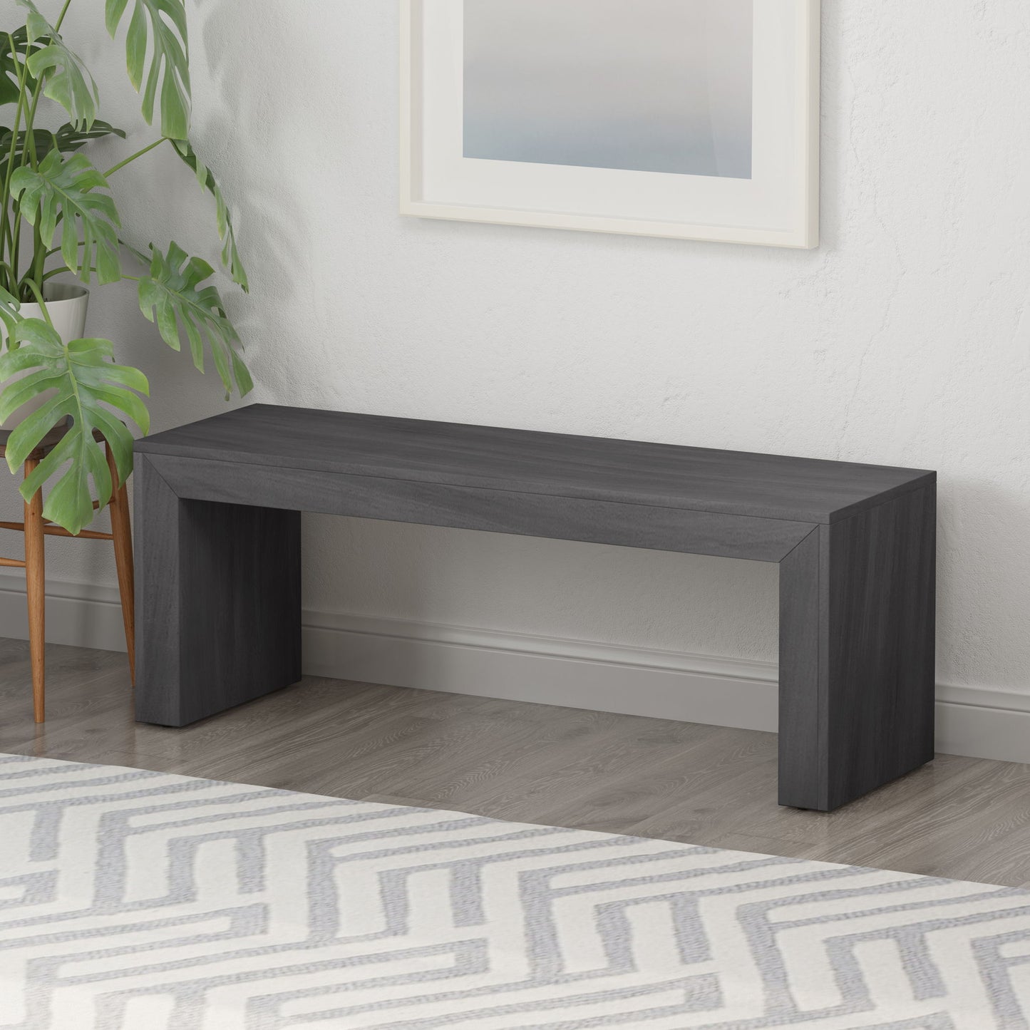 Acacia Wood Dining Bench, Farmhouse Style Noble House