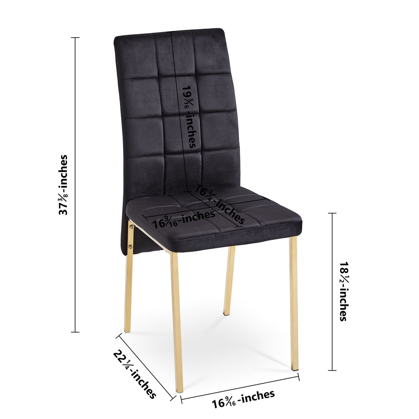 Velvet High Back Nordic Dining Chair Modern Chair With Golden Color Legs Home Essentials