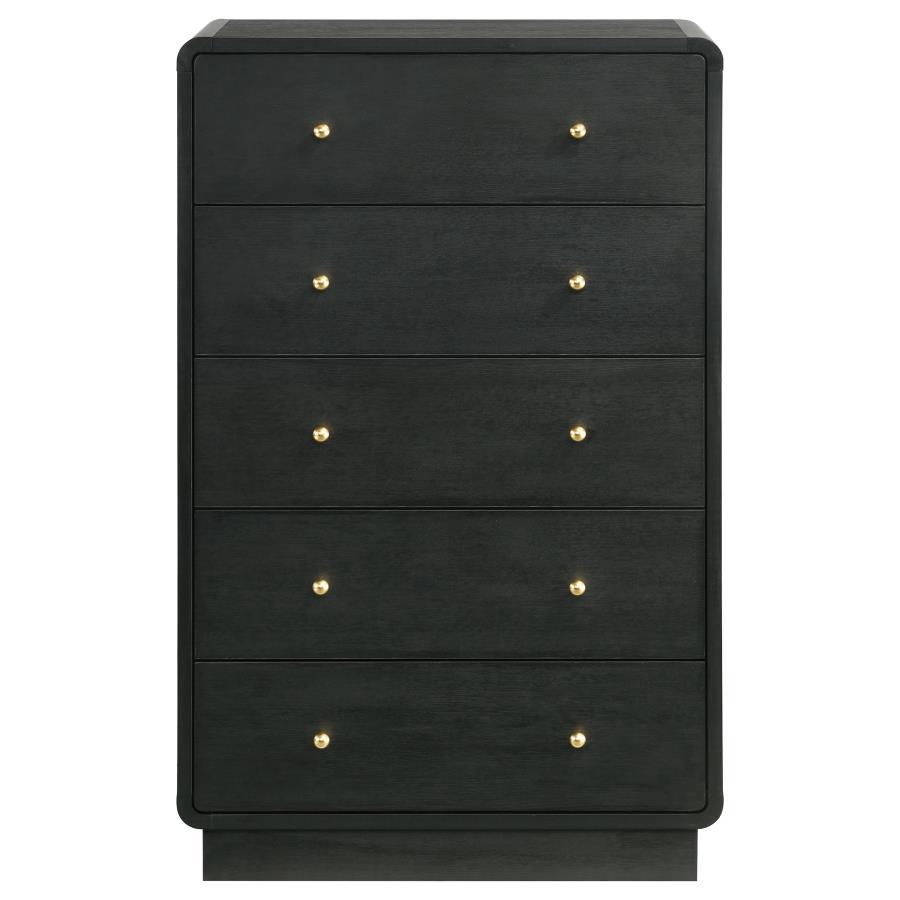 Cavelle - 5-Drawer Chest Of Drawers - Black Coaster Fine Furniture