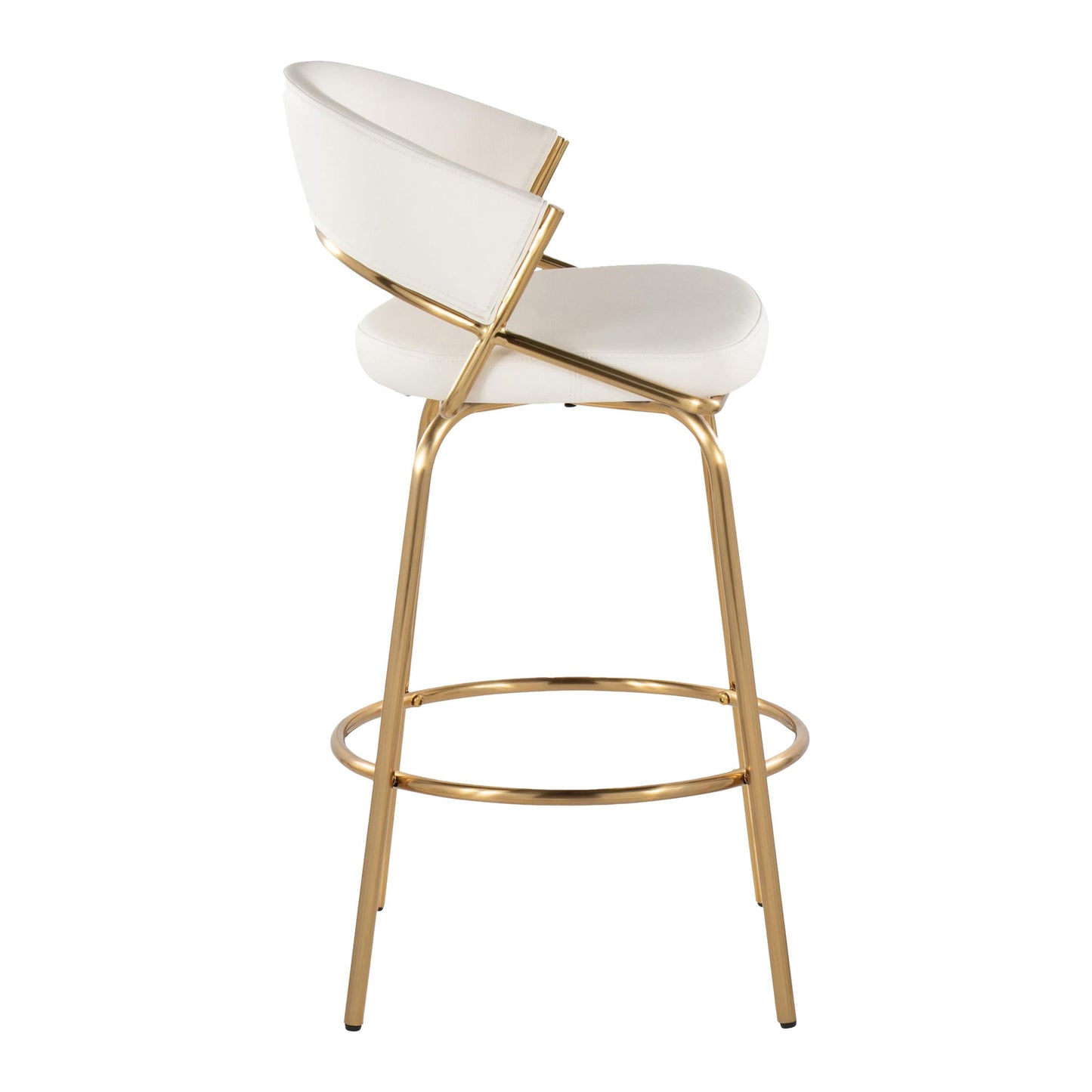 Jie - Glam Fixed Height Counter Stool (Set of 2) Lumi Source