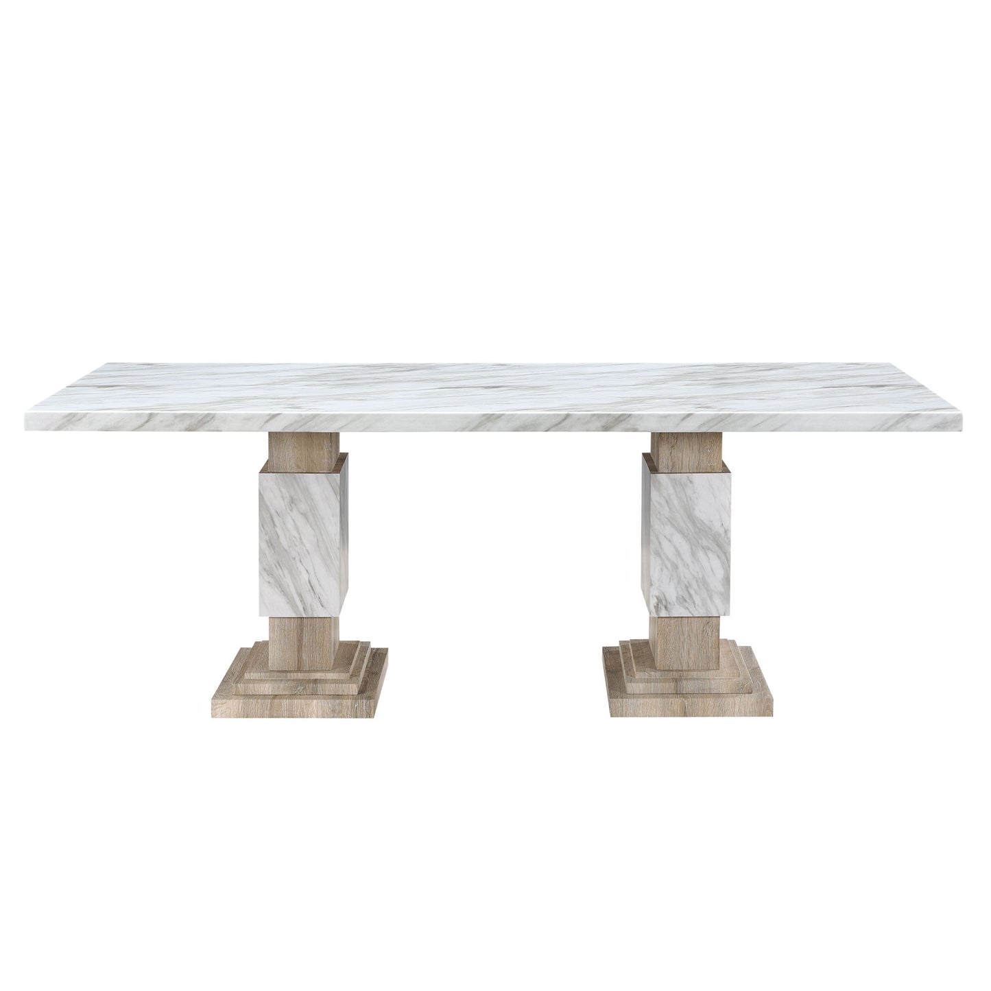 Stacey - Dining Table With Pedestal Base - Beige Global Furniture USA