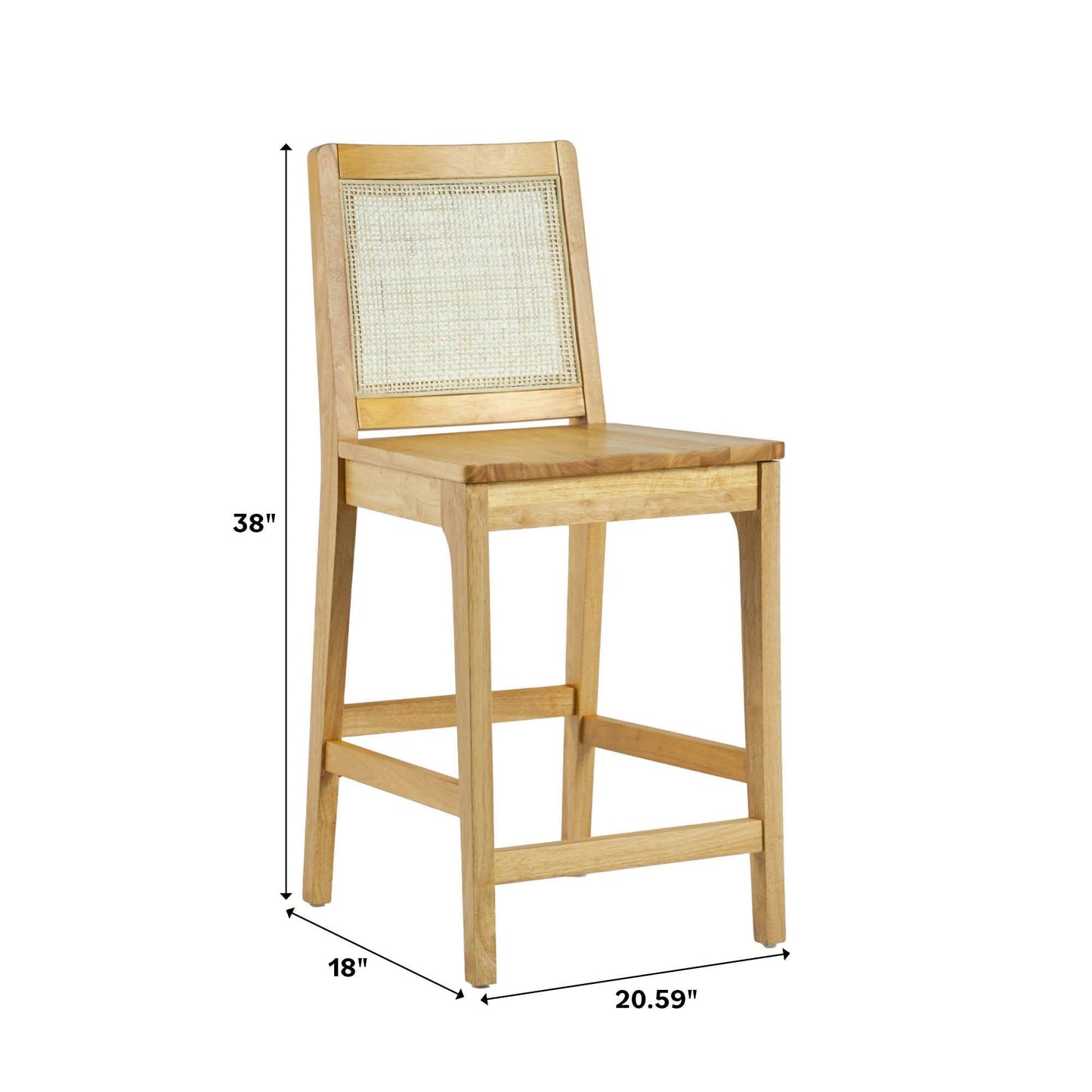 Transitional Counter Stool (Set of 2) - Natural Walker Edison