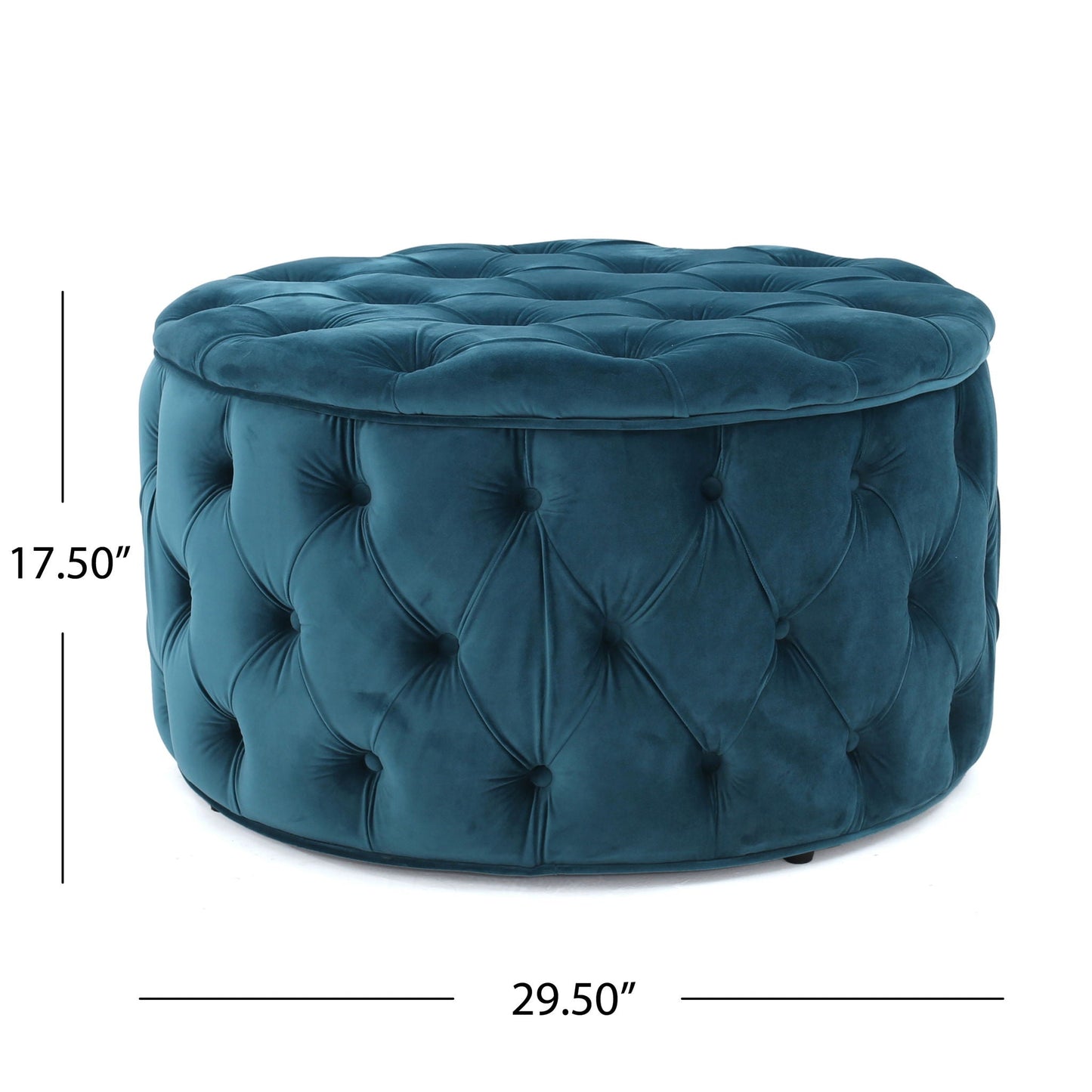 Modern Glam Ottoman Velvet Noble House