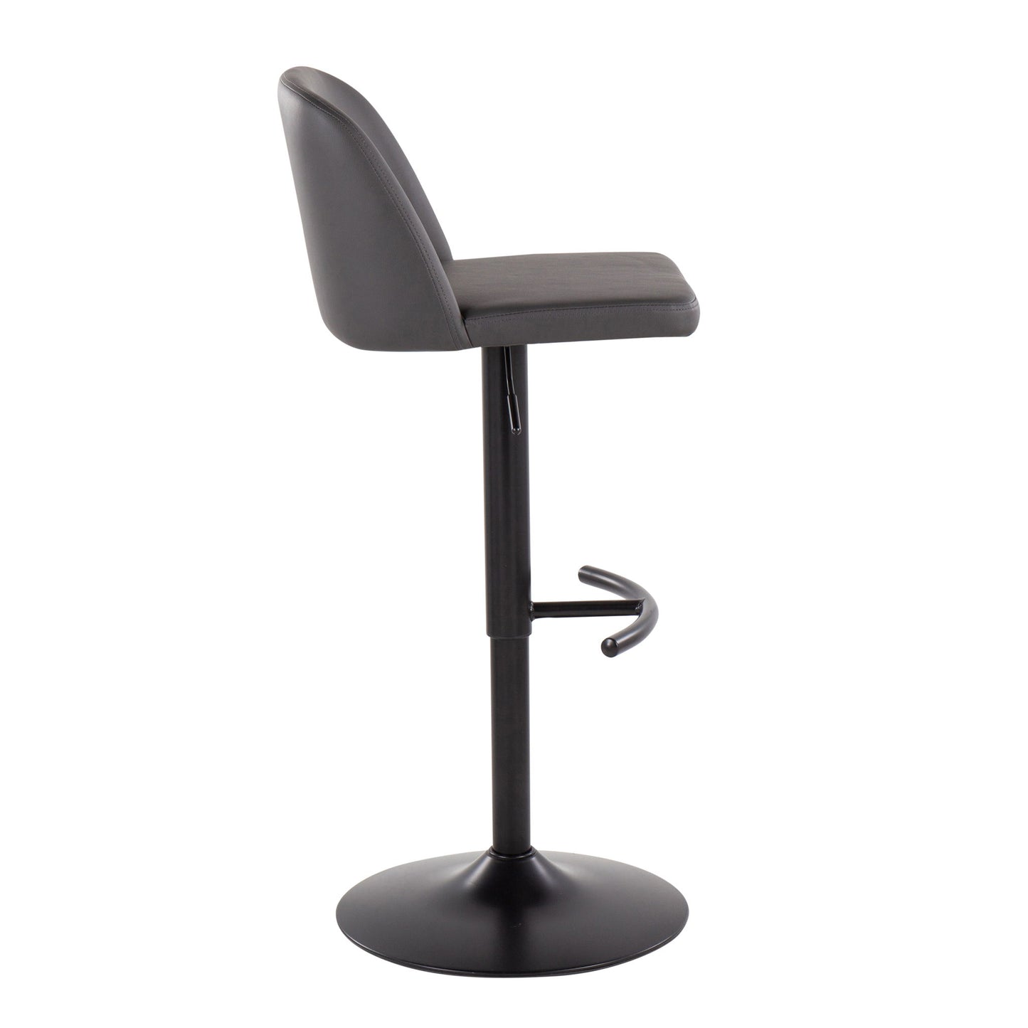 Toriano - Contemporary Adjustable Bar Stool With Rounded T Footrest (Set of 2) Lumi Source