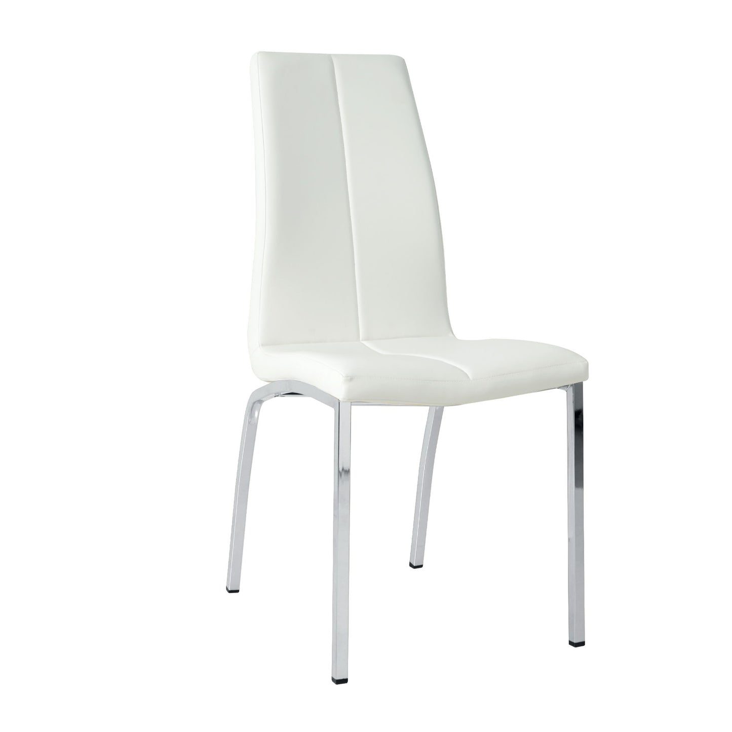 Modern Upholstered Dining Chair (Set of 4) With Electroplated Metal Legs - White Home Essentials