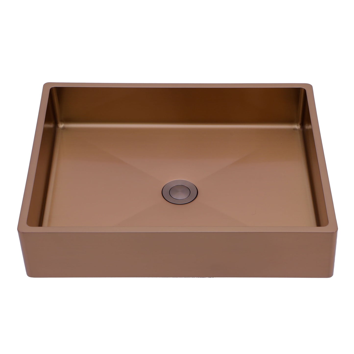 19" X 15" Stainless Steel Bathroom Sink With Pop Up Drain, Nano Surface - Rose Gold Daily Nest