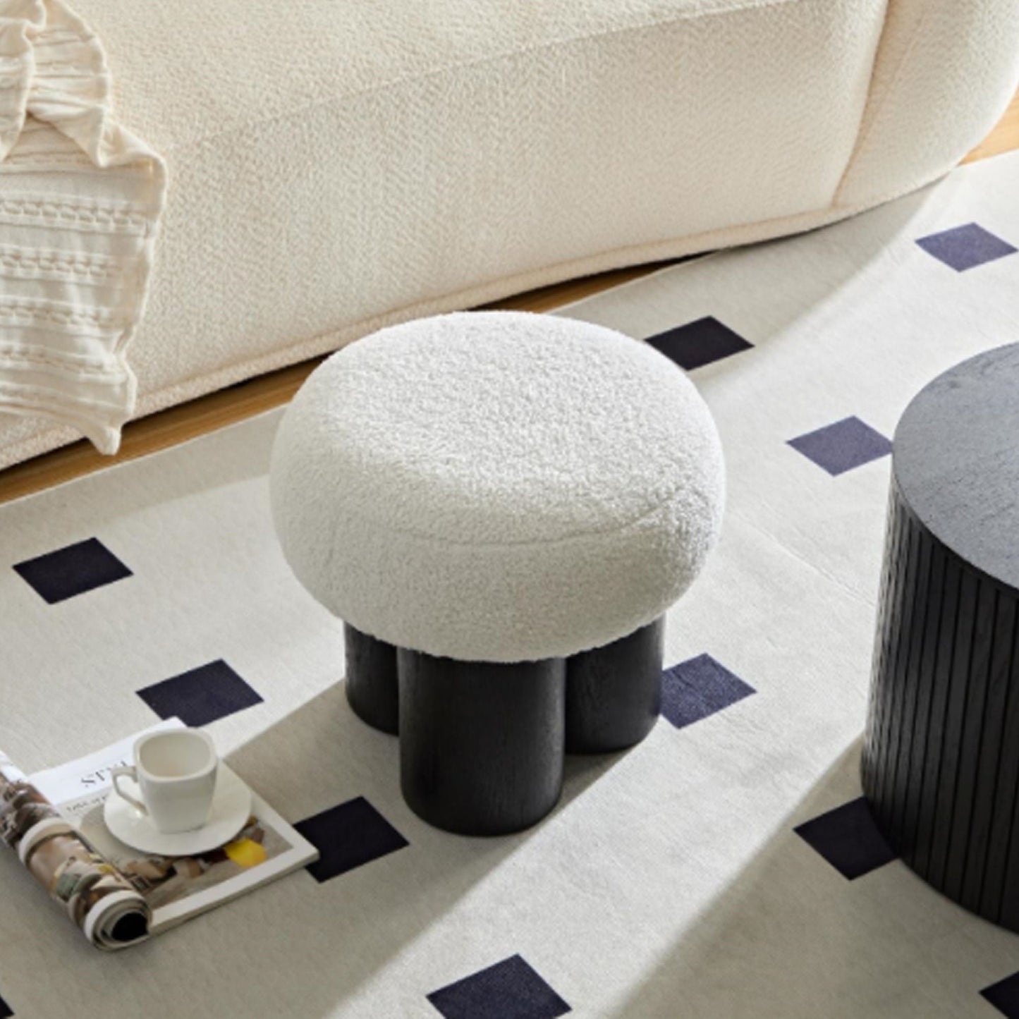 Versatile Mushroom Stool With Cushion Home Essentials