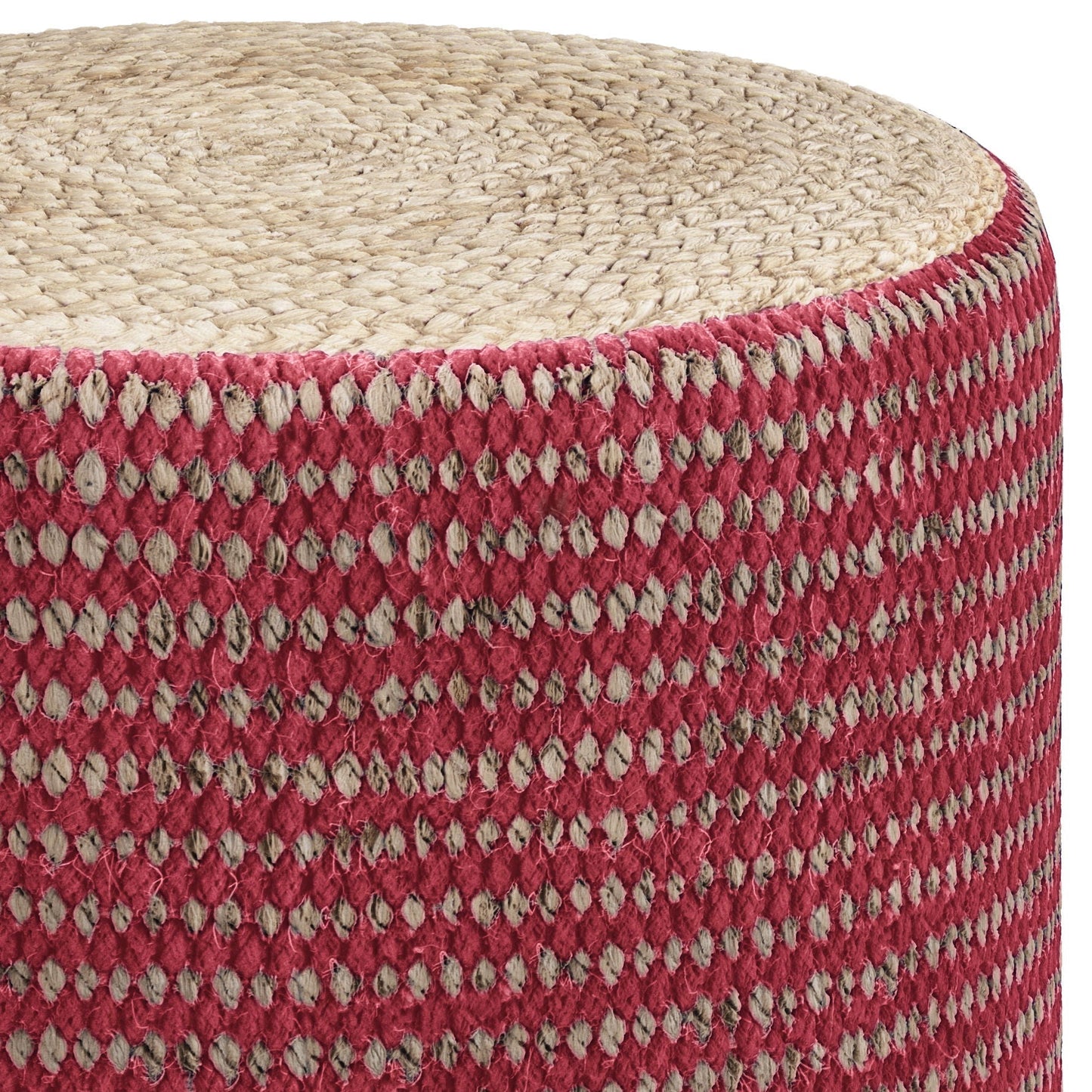 Larissa - Handcrafted Round Braided Pouf Simpli-Home