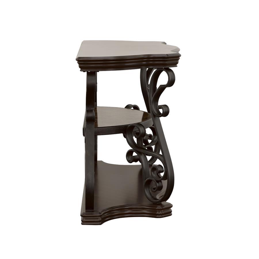 Laney - Scrollwork Entryway Sofa Console Table - Deep Merlot CoasterEssence