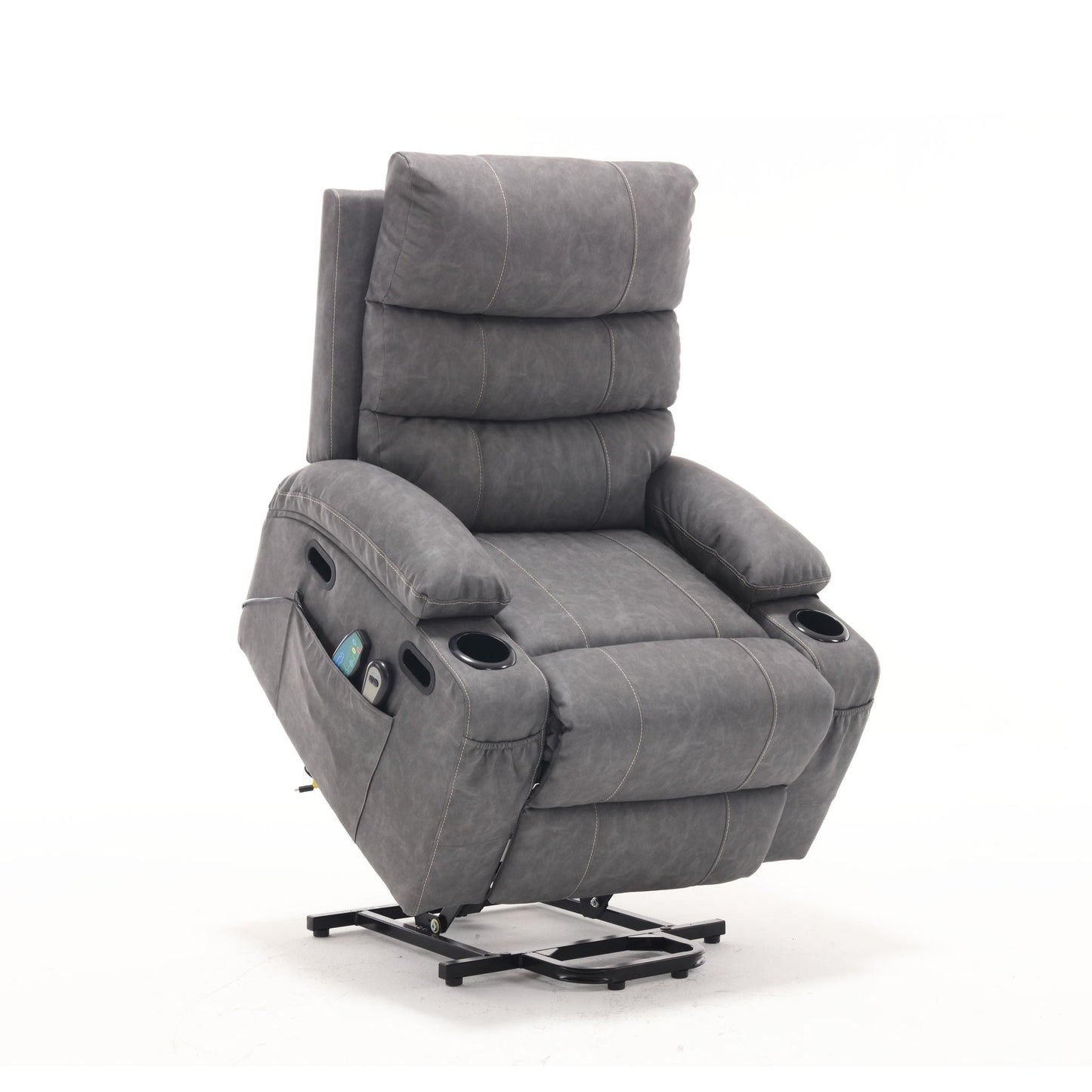 Cozy Electric Power Lift Recliner Chair Sofa For Elderly With Vibration Massage And Lumbar Heat Home Essentials